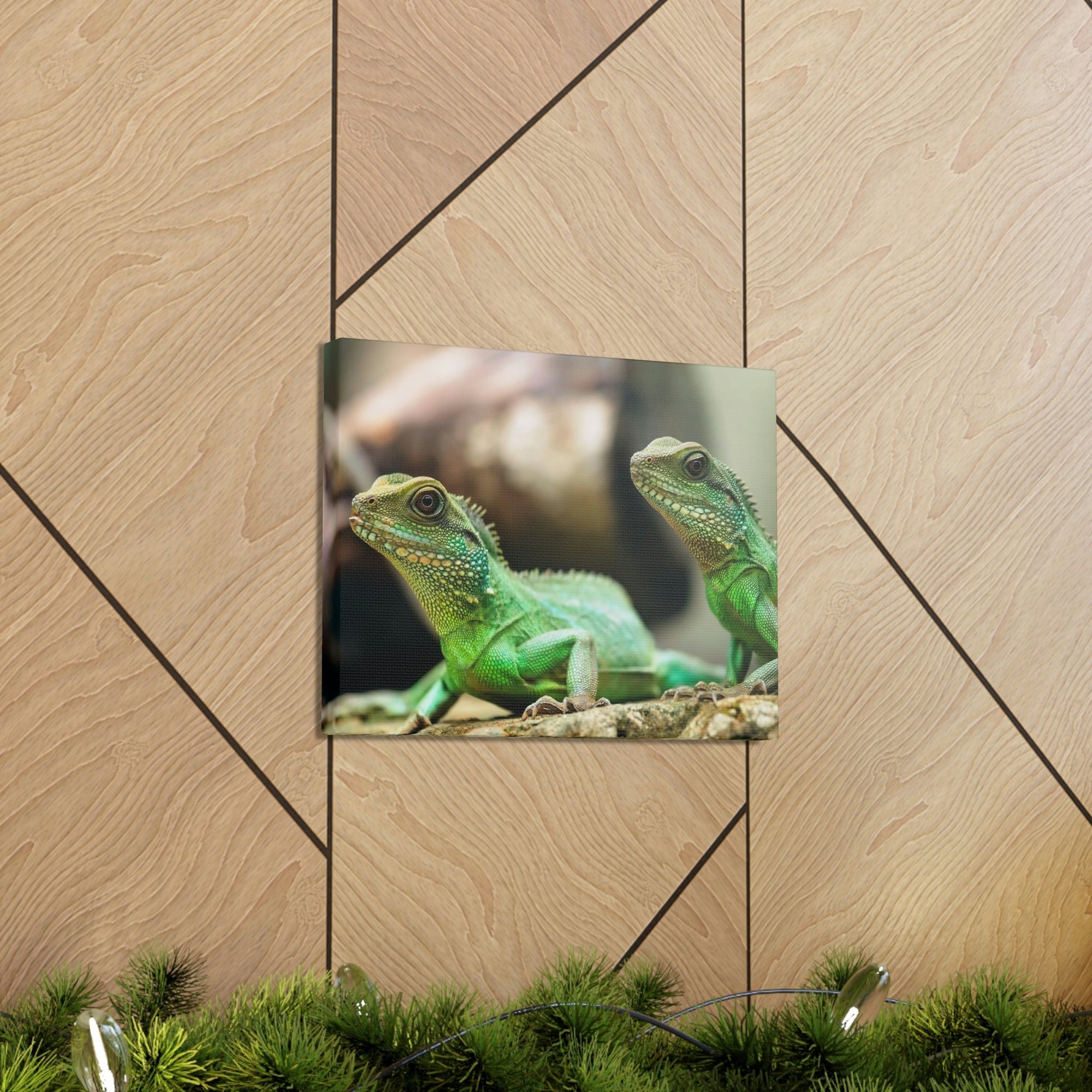 Scripture Walls Basilisk Couple Basilisk Troop Print Animal Wall Art Wildlife Canvas Prints Wall Art Ready to Hang Unframed-Express Your Love Gifts