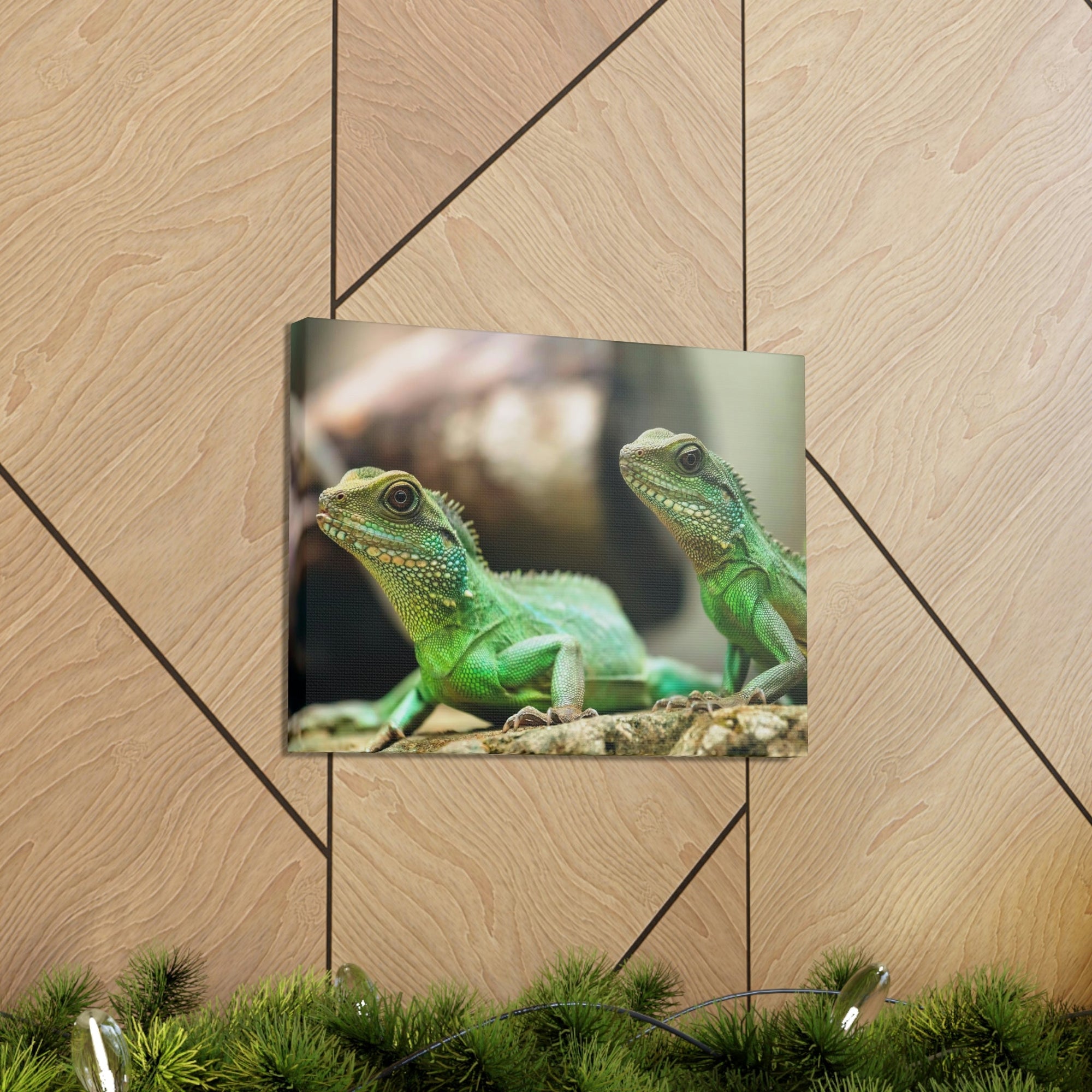 Scripture Walls Basilisk Couple Basilisk Troop Print Animal Wall Art Wildlife Canvas Prints Wall Art Ready to Hang Unframed-Express Your Love Gifts