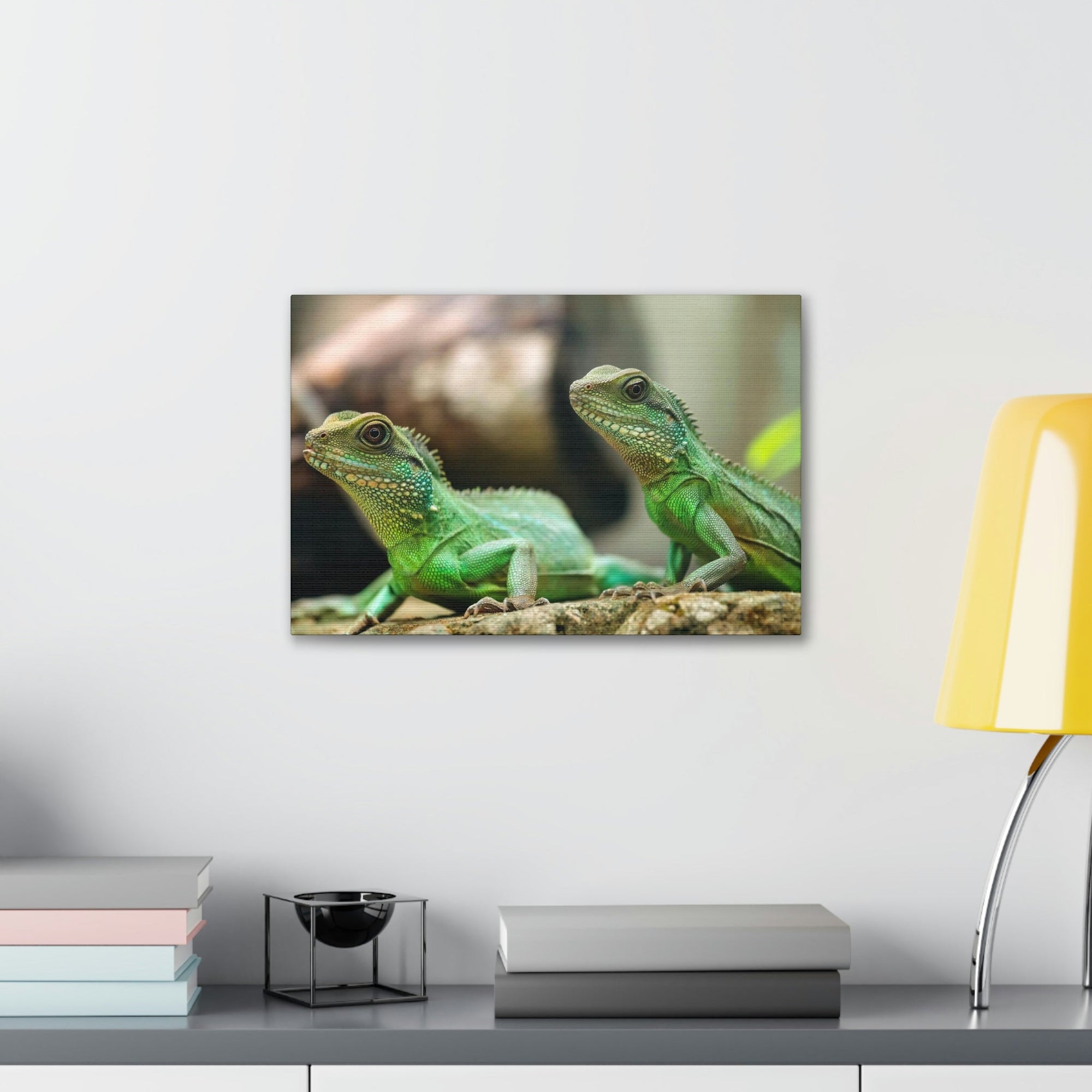 Scripture Walls Basilisk Couple Basilisk Troop Print Animal Wall Art Wildlife Canvas Prints Wall Art Ready to Hang Unframed-Express Your Love Gifts