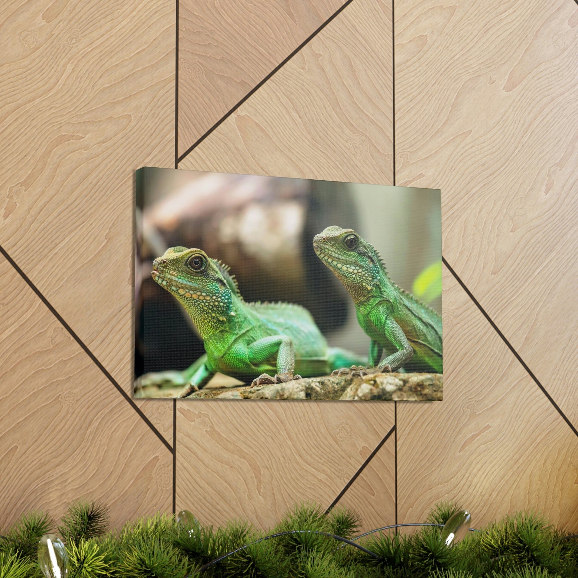 Scripture Walls Basilisk Couple Basilisk Troop Print Animal Wall Art Wildlife Canvas Prints Wall Art Ready to Hang Unframed-Express Your Love Gifts