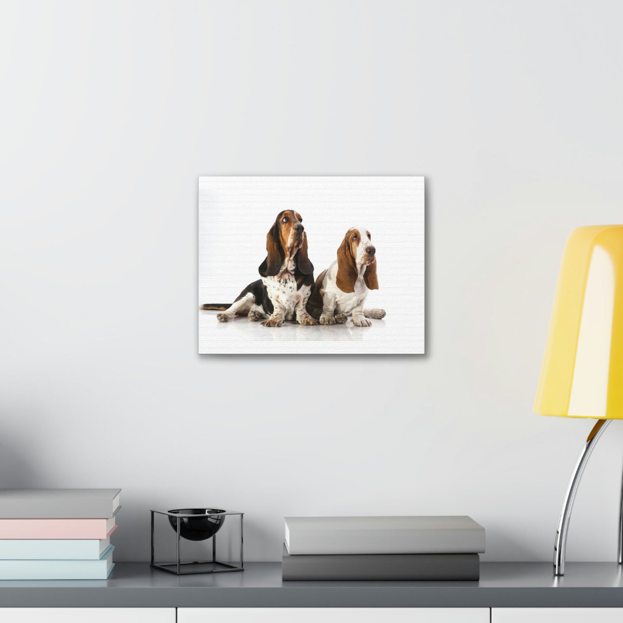 Scripture Walls Basset Hound Couple Basset Hound Troop Print Animal Wall Art Wildlife Canvas Prints Wall Art Ready to Hang Unframed-Express Your Love Gifts