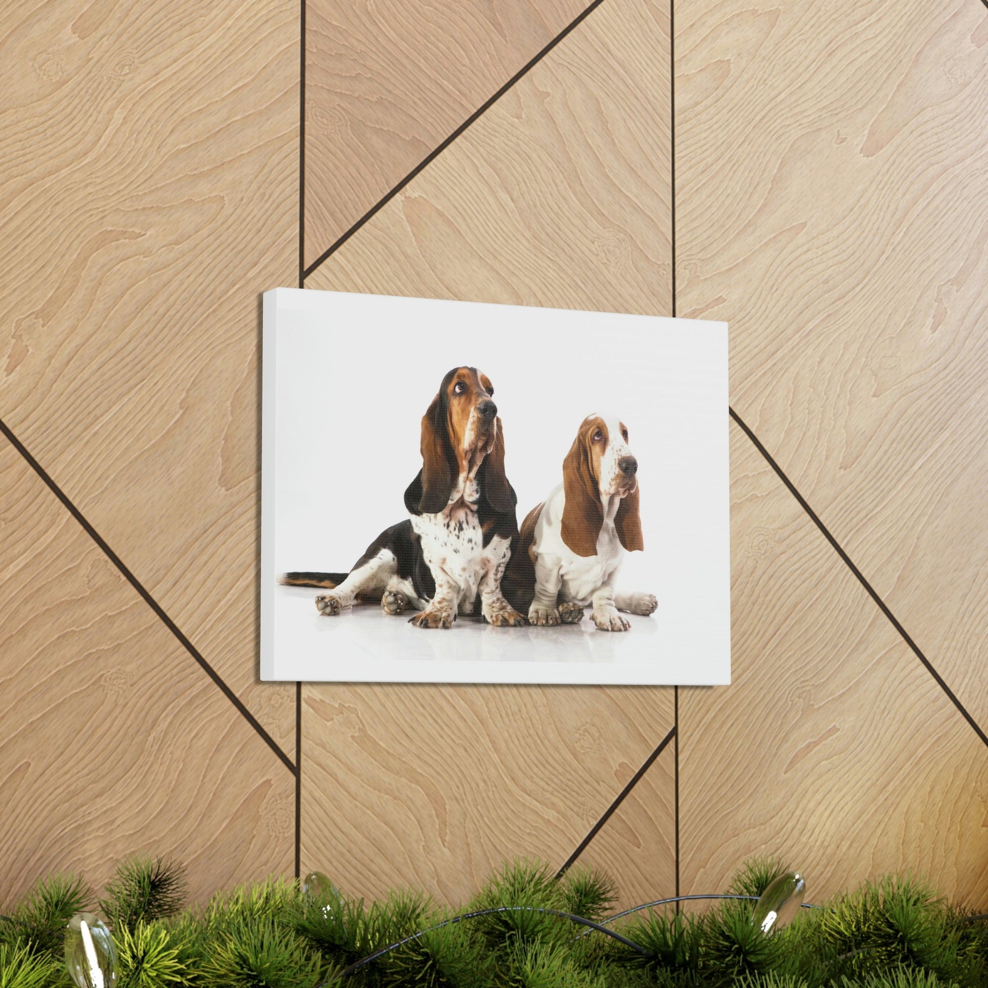 Scripture Walls Basset Hound Couple Basset Hound Troop Print Animal Wall Art Wildlife Canvas Prints Wall Art Ready to Hang Unframed-Express Your Love Gifts