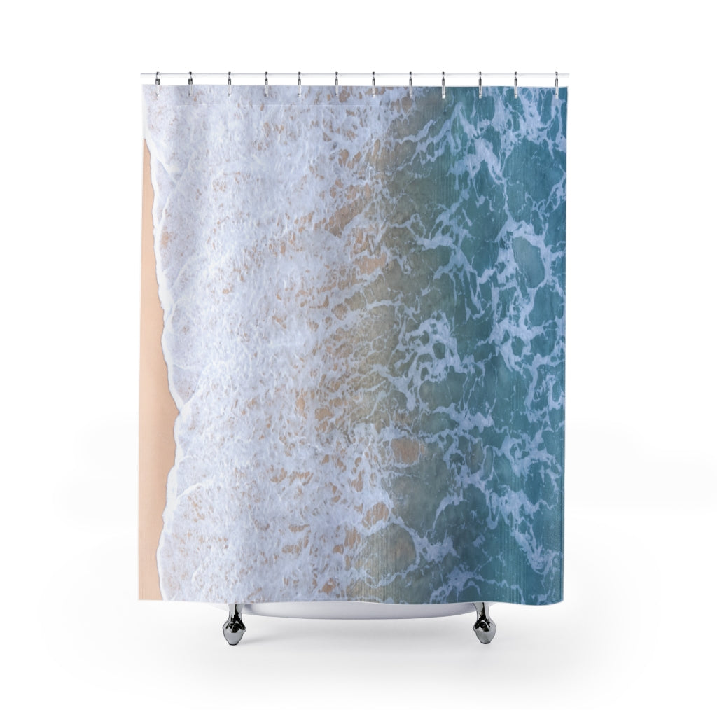 Beach Sand Sea Stylish Design 71&quot; x 74&quot; Elegant Waterproof Shower Curtain for a Spa-like Bathroom Paradise Exceptional Craftsmanship-Express Your Love Gifts