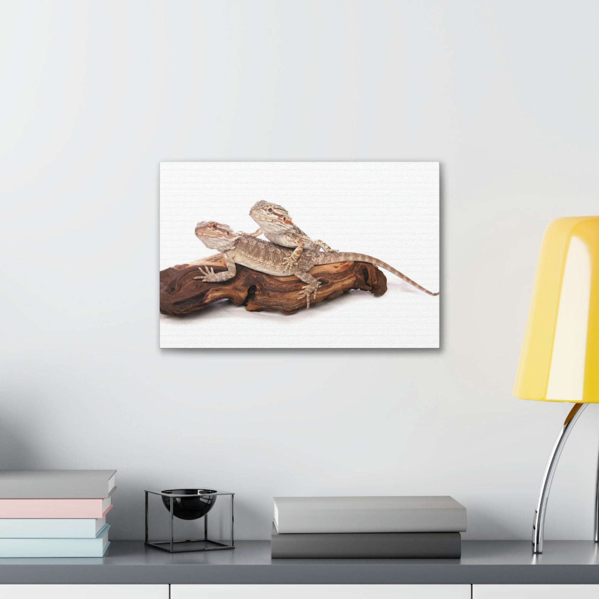 Scripture Walls Bearded Dragon Couple Bearded Dragon Troop Print Animal Wall Art Wildlife Canvas Prints Wall Art Ready to Hang Unframed-Express Your Love Gifts