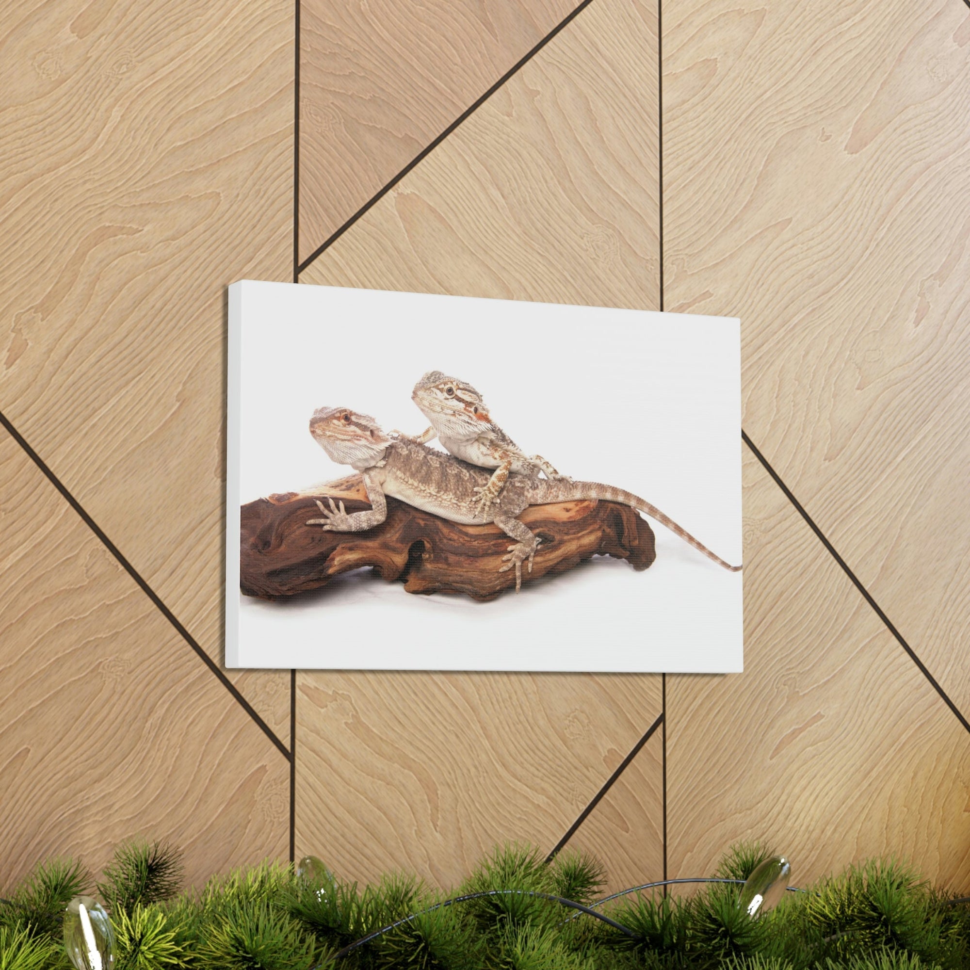 Scripture Walls Bearded Dragon Couple Bearded Dragon Troop Print Animal Wall Art Wildlife Canvas Prints Wall Art Ready to Hang Unframed-Express Your Love Gifts