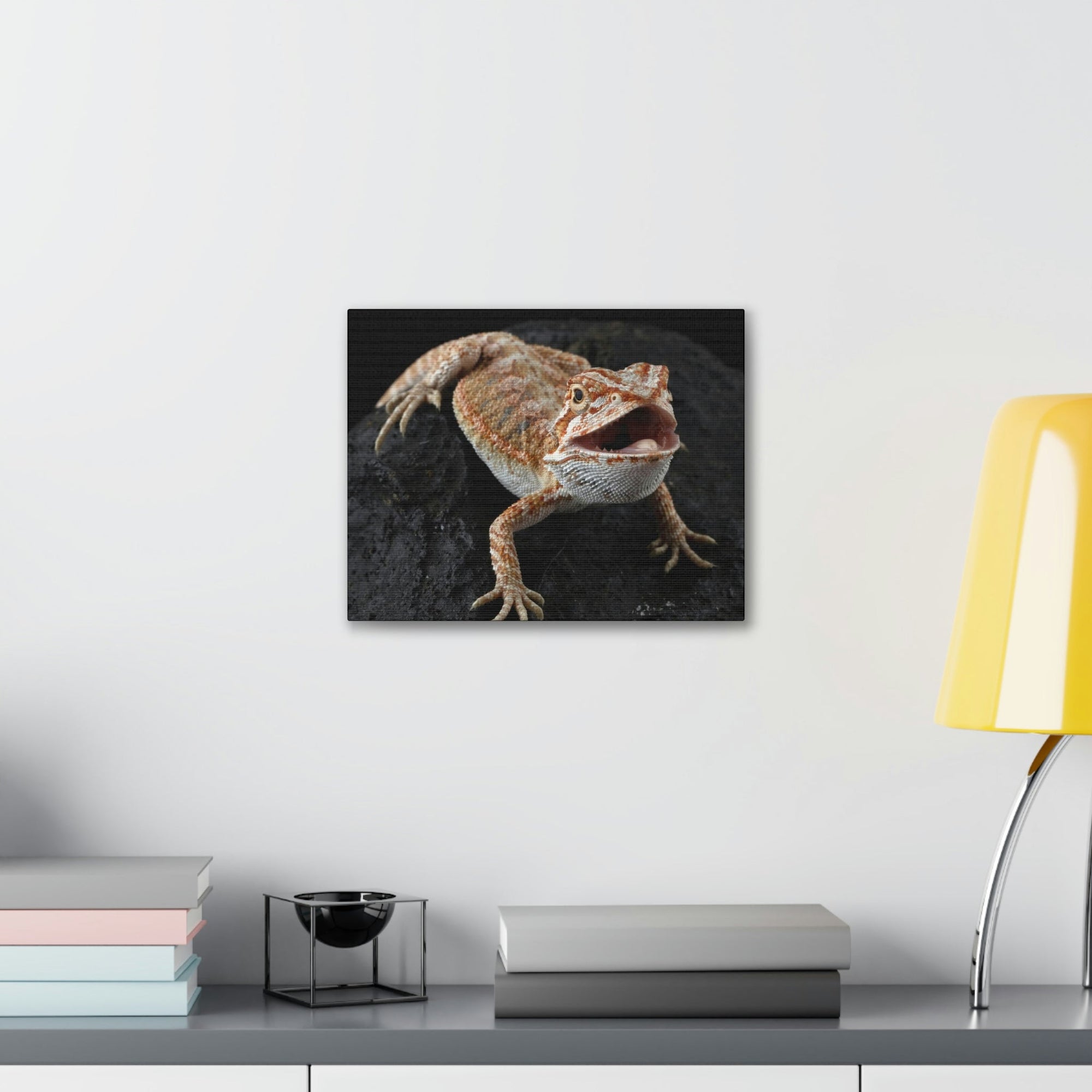 Scripture Walls Bearded Dragon Hunting Bearded Dragon on Hunt Print Animal Wall Art Wildlife Canvas Prints Wall Art Ready to Hang Unframed-Express Your Love Gifts