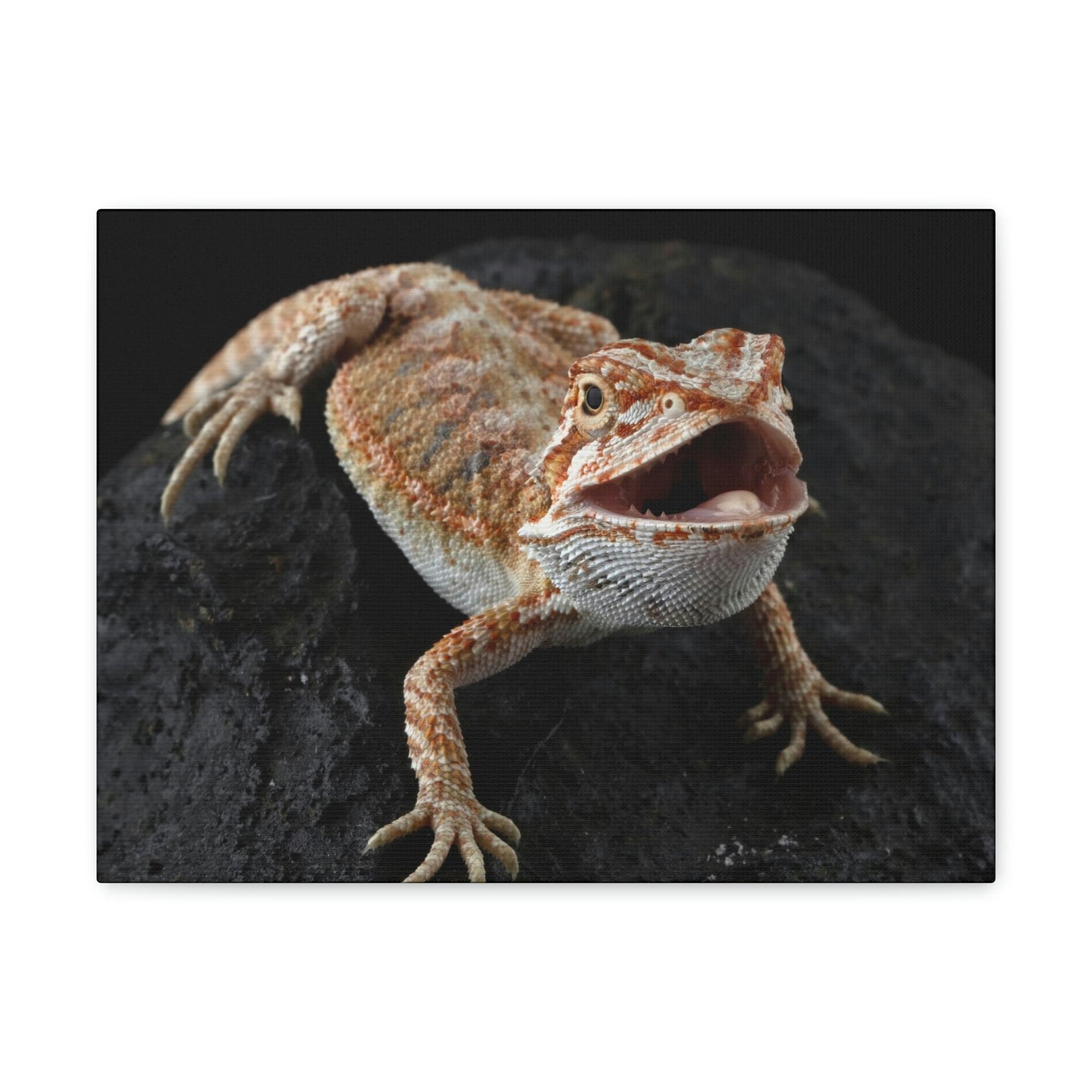 Scripture Walls Bearded Dragon Hunting Bearded Dragon on Hunt Print Animal Wall Art Wildlife Canvas Prints Wall Art Ready to Hang Unframed-Express Your Love Gifts