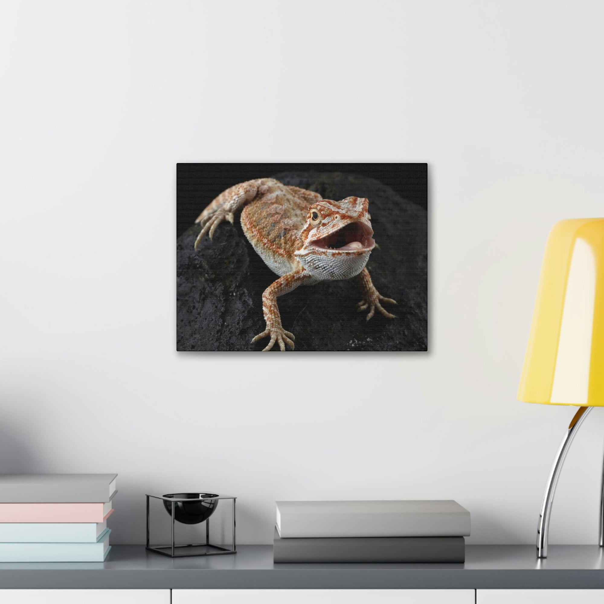 Scripture Walls Bearded Dragon Hunting Bearded Dragon on Hunt Print Animal Wall Art Wildlife Canvas Prints Wall Art Ready to Hang Unframed-Express Your Love Gifts