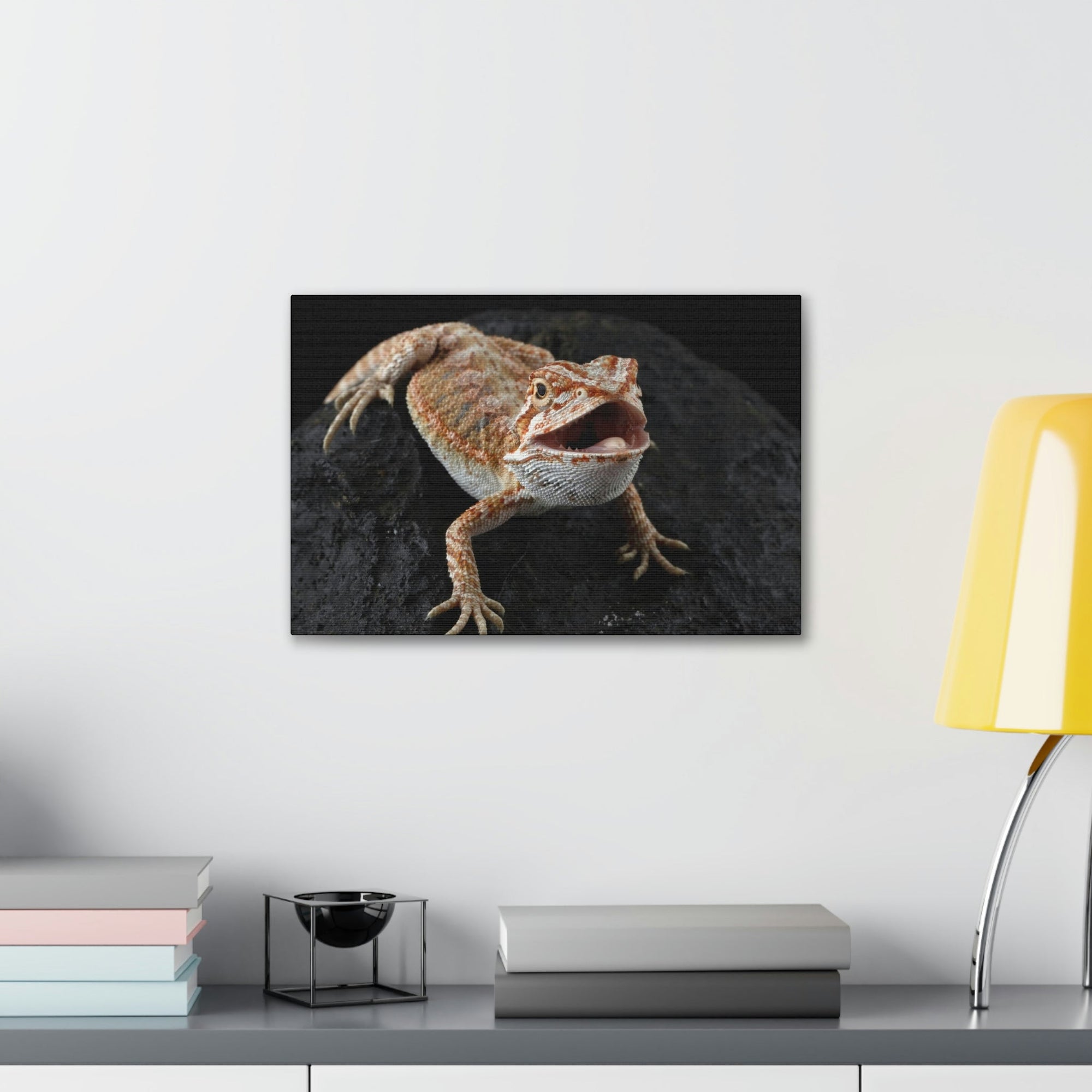 Scripture Walls Bearded Dragon Hunting Bearded Dragon on Hunt Print Animal Wall Art Wildlife Canvas Prints Wall Art Ready to Hang Unframed-Express Your Love Gifts