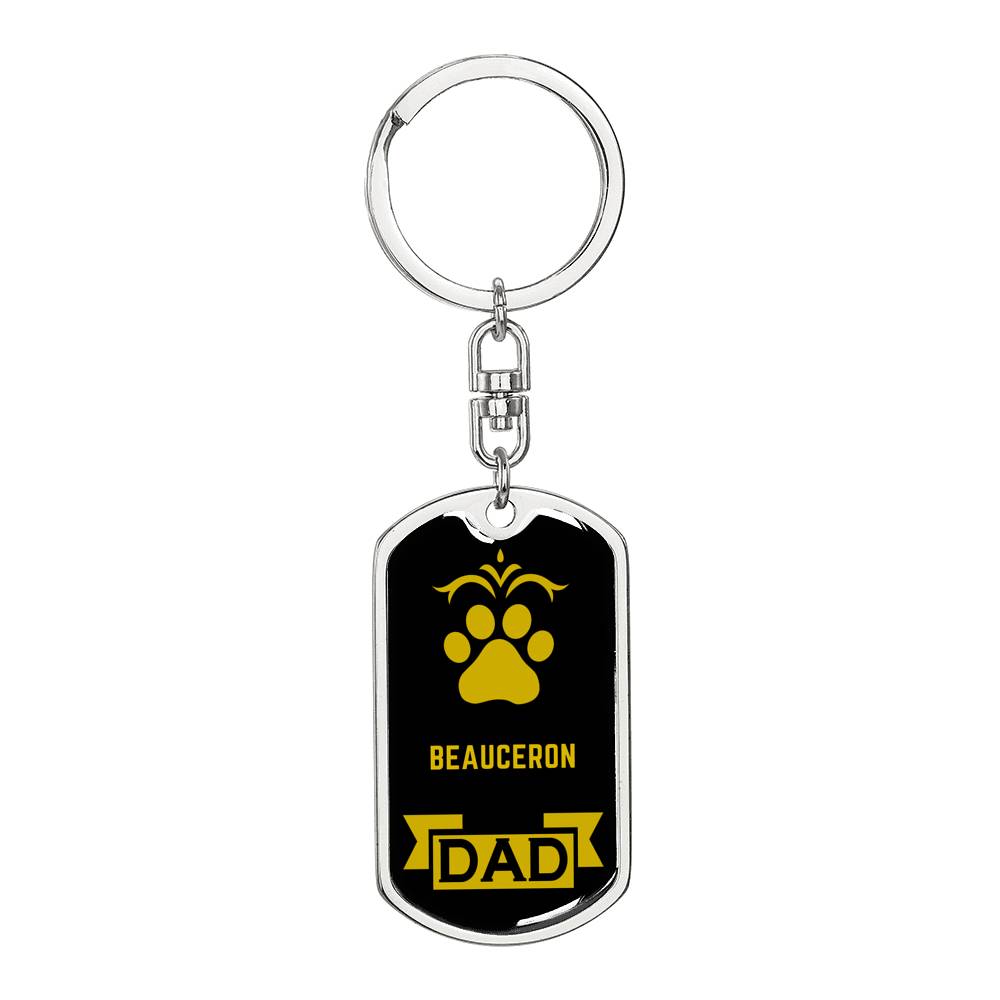 Beauceron Keychain Stainless Steel or 18k Gold-Express Your Love Gifts