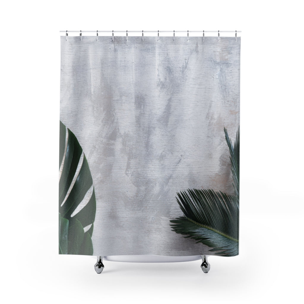 Beautiful Tropical Leaves Stylish Design 71" x 74" Elegant Waterproof Shower Curtain for a Spa-like Bathroom Paradise Exceptional Craftsmanship-Express Your Love Gifts