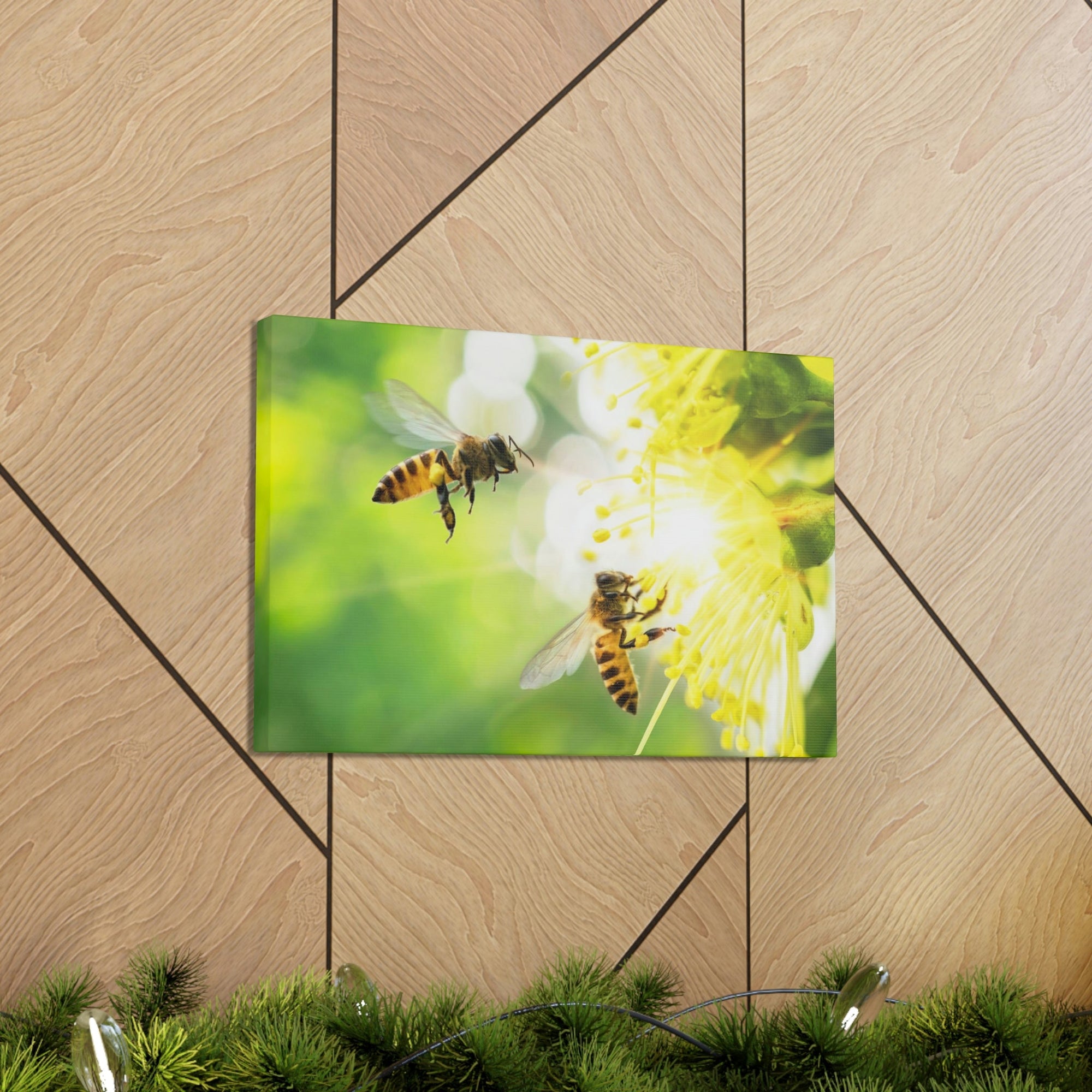 Scripture Walls Bee Couple Bee Troop Print Animal Wall Art Wildlife Canvas Prints Wall Art Ready to Hang Unframed-Express Your Love Gifts