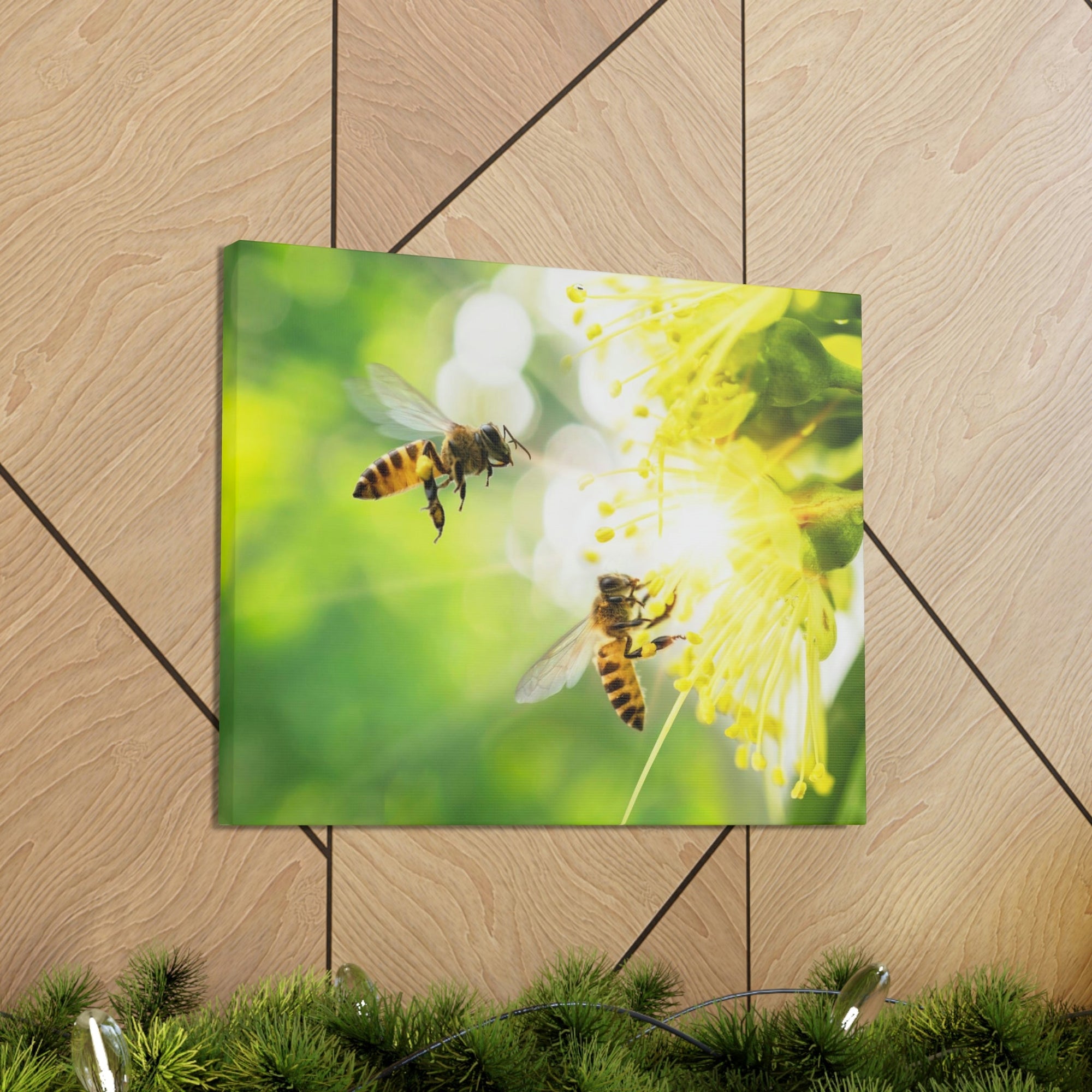 Scripture Walls Bee Couple Bee Troop Print Animal Wall Art Wildlife Canvas Prints Wall Art Ready to Hang Unframed-Express Your Love Gifts