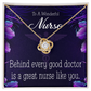 Behind Every Doctor Healthcare Medical Worker Nurse Appreciation Gift Infinity Knot Necklace Message Card-Express Your Love Gifts