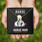 Behind Every Mom Nurse Healthcare Medical Worker Nurse Appreciation Gift Forever Necklace w Message Card-Express Your Love Gifts