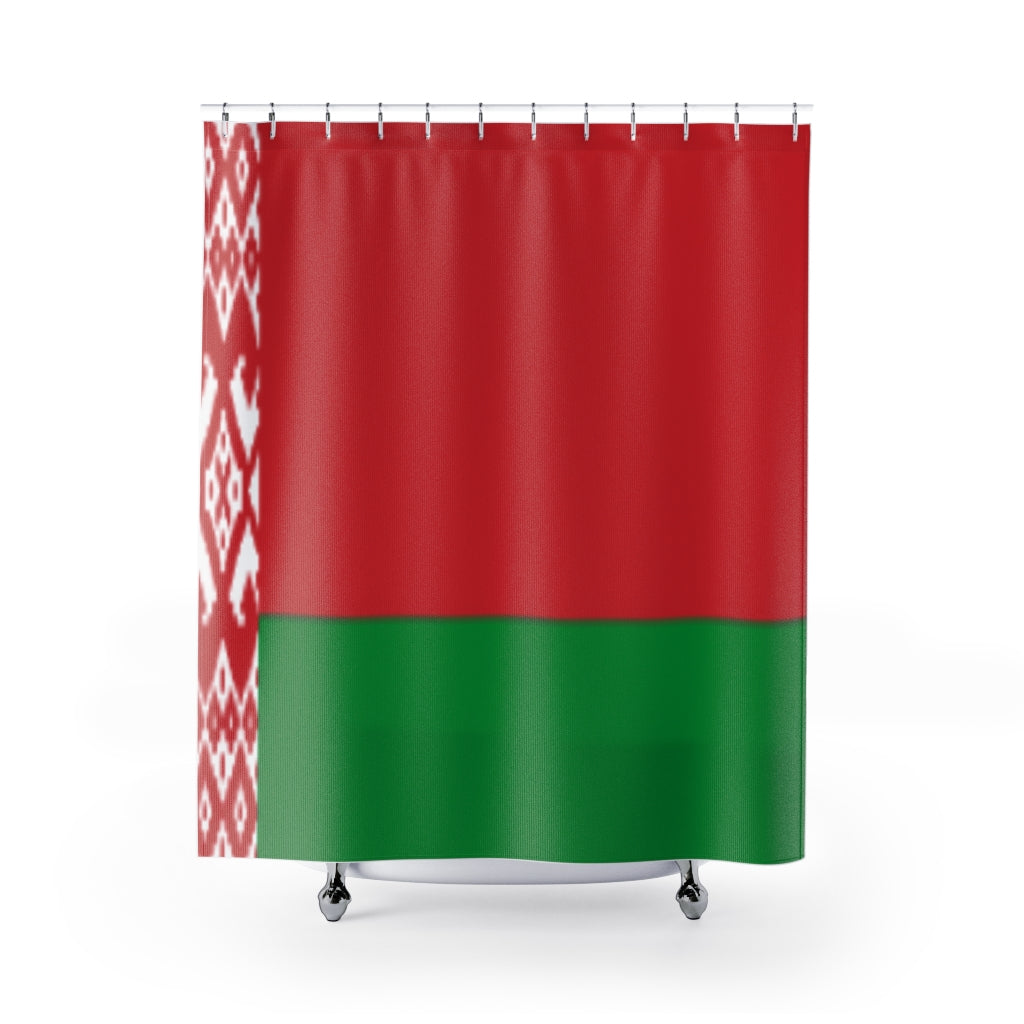 Belarus Flag Stylish Design 71&quot; x 74&quot; Elegant Waterproof Shower Curtain for a Spa-like Bathroom Paradise Exceptional Craftsmanship-Express Your Love Gifts