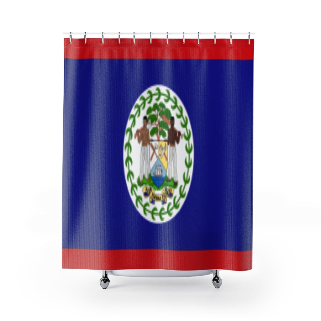 Belize Flag Stylish Design 71&quot; x 74&quot; Elegant Waterproof Shower Curtain for a Spa-like Bathroom Paradise Exceptional Craftsmanship-Express Your Love Gifts