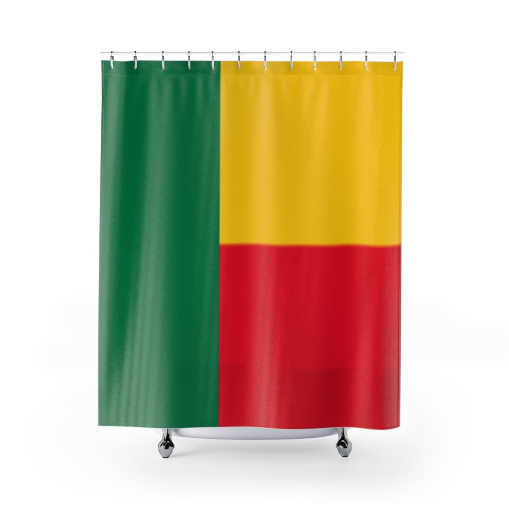 Benin Flag Stylish Design 71&quot; x 74&quot; Elegant Waterproof Shower Curtain for a Spa-like Bathroom Paradise Exceptional Craftsmanship-Express Your Love Gifts