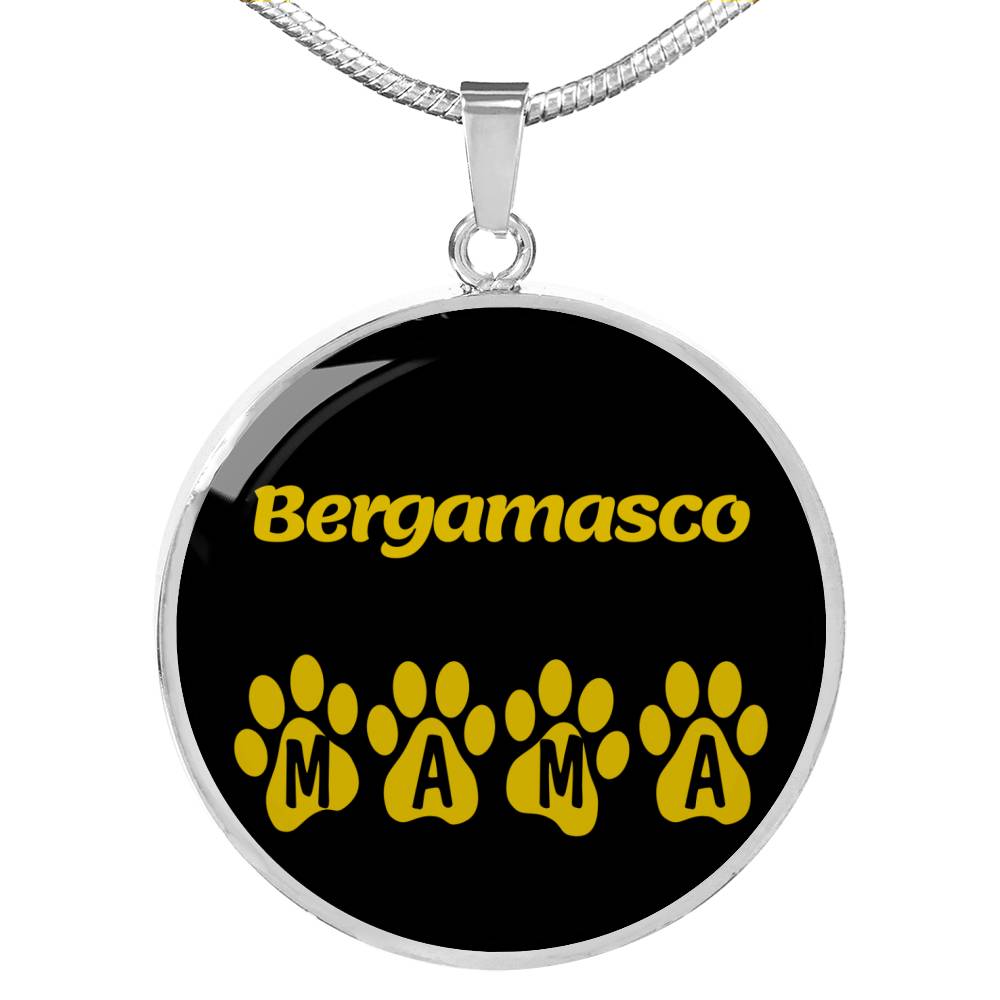 Bergamasco Mama Circle Necklace Stainless Steel or 18k Gold 18-22" Dog Owner Lover-Express Your Love Gifts