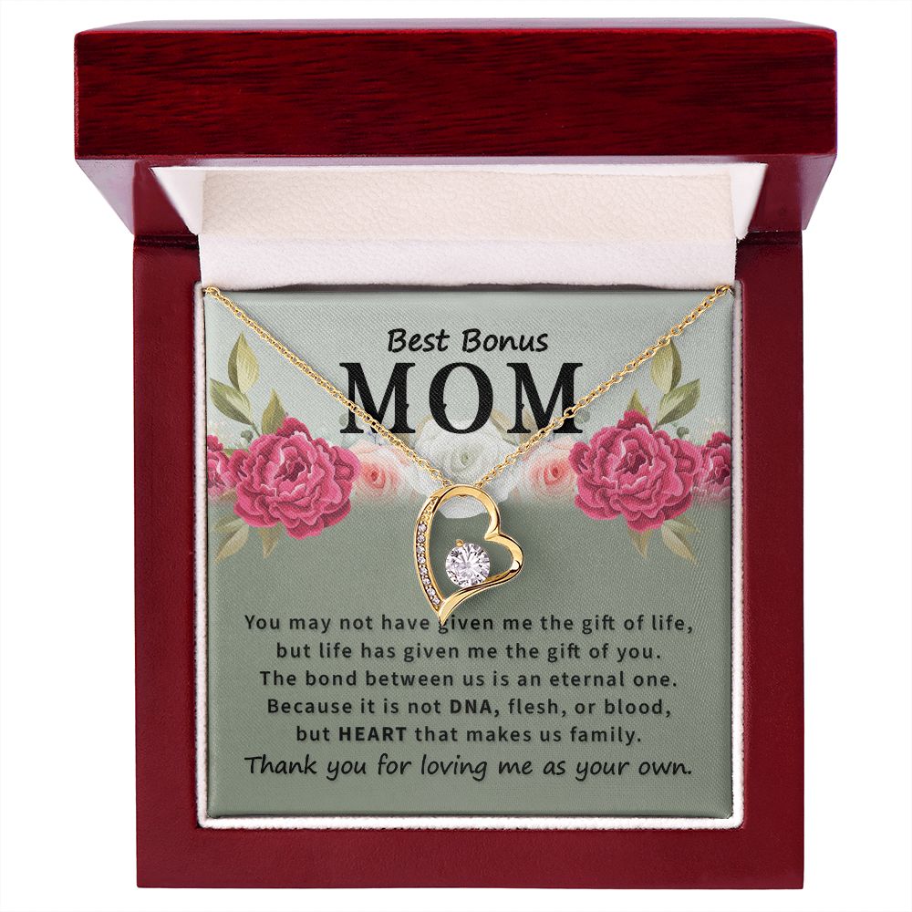 Best Bonus Mom You May Not Have Forever Necklace w Message Card-Express Your Love Gifts