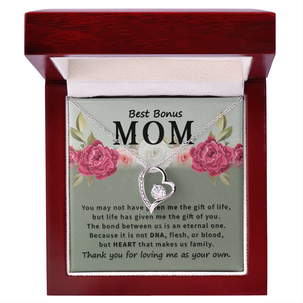 Best Bonus Mom You May Not Have Forever Necklace w Message Card-Express Your Love Gifts