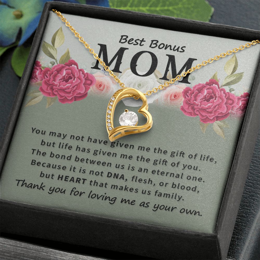 Best Bonus Mom You May Not Have Forever Necklace w Message Card-Express Your Love Gifts