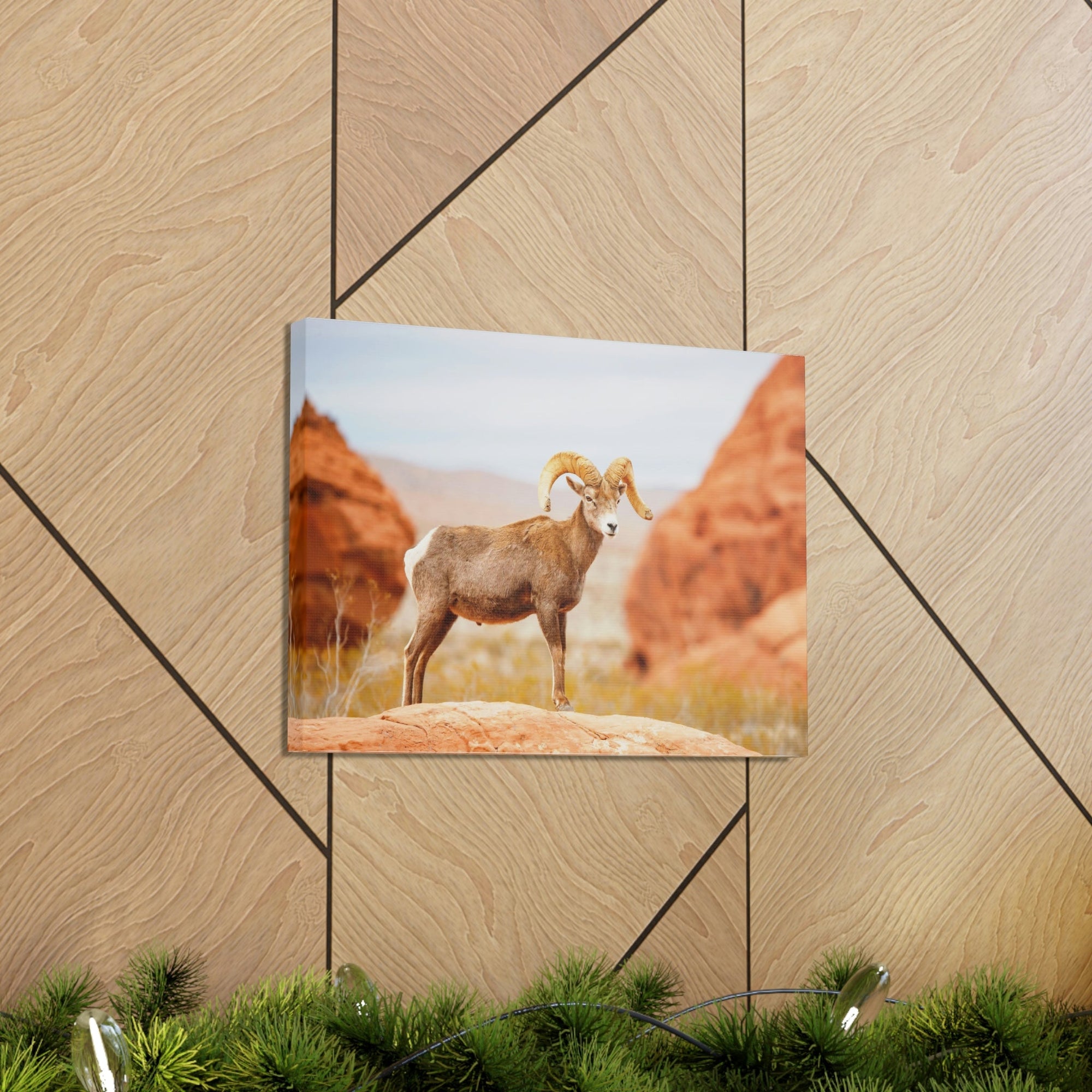 Scripture Walls Big-horned sheep Hunting Big-horned sheep on Hunt Print Animal Wall Art Wildlife Canvas Prints Wall Art Ready to Hang Unframed-Express Your Love Gifts