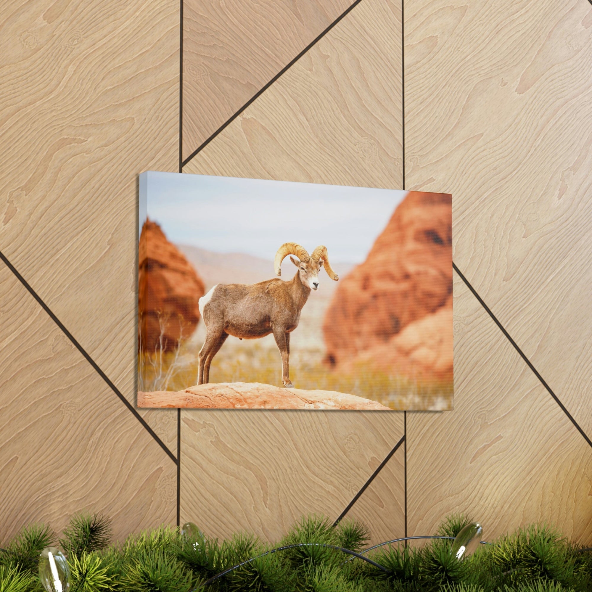 Scripture Walls Big-horned sheep Hunting Big-horned sheep on Hunt Print Animal Wall Art Wildlife Canvas Prints Wall Art Ready to Hang Unframed-Express Your Love Gifts