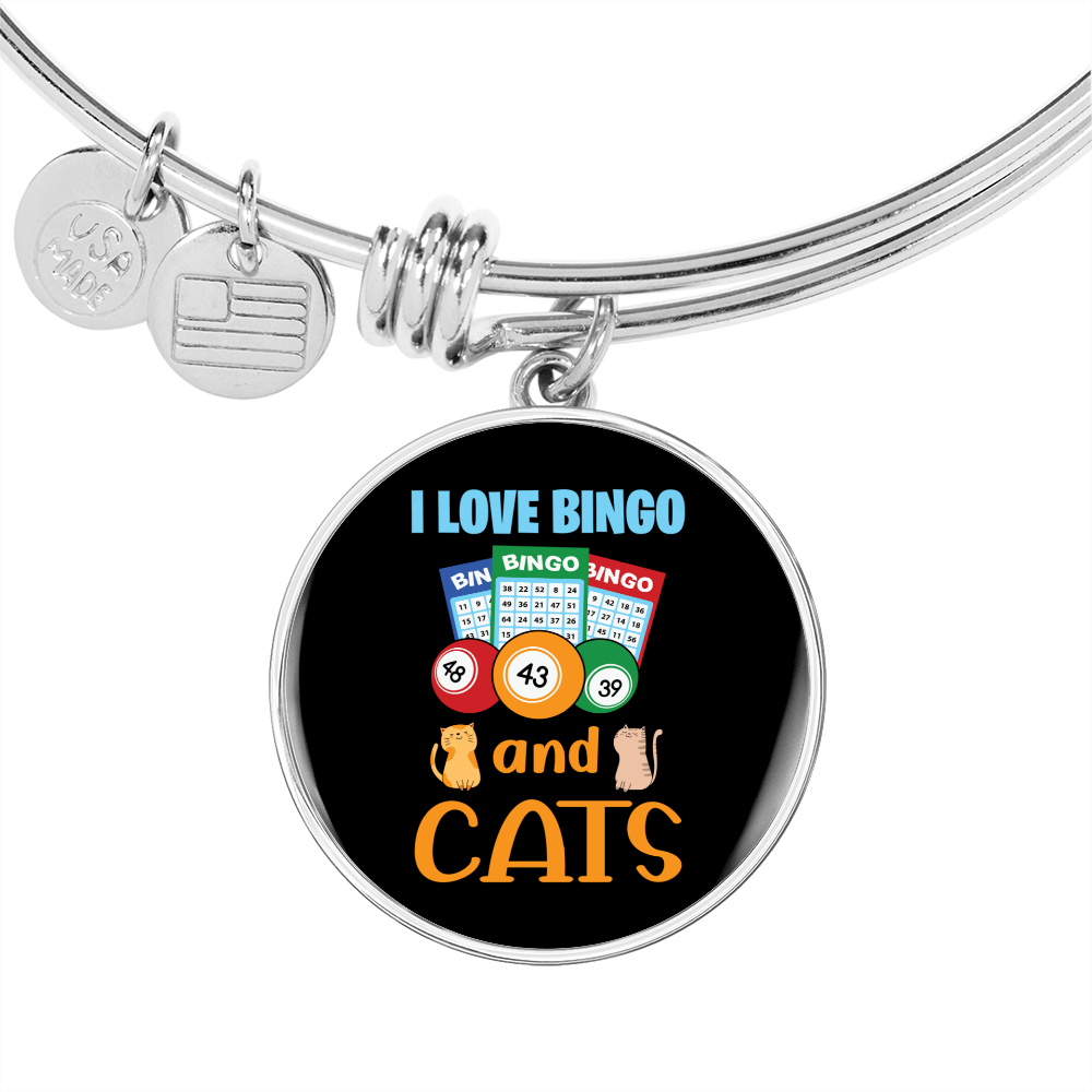 Bingo And Cats Bracelet Stainless Steel or 18k Gold Circle Bangle-Express Your Love Gifts