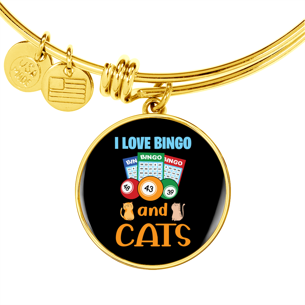 Bingo And Cats Bracelet Stainless Steel or 18k Gold Circle Bangle-Express Your Love Gifts