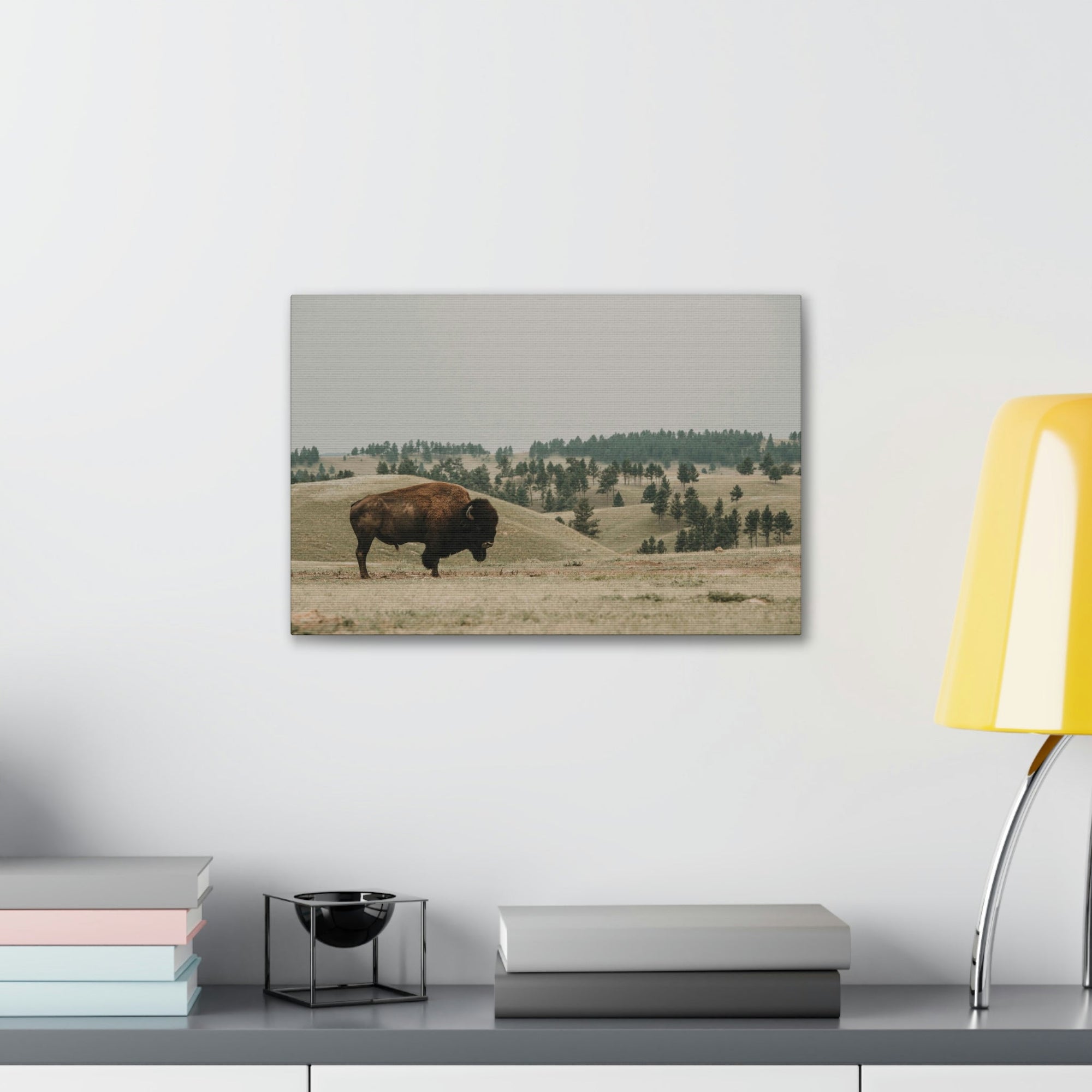 Scripture Walls Bison Hunting Bison on Hunt Print Animal Wall Art Wildlife Canvas Prints Wall Art Ready to Hang Unframed-Express Your Love Gifts