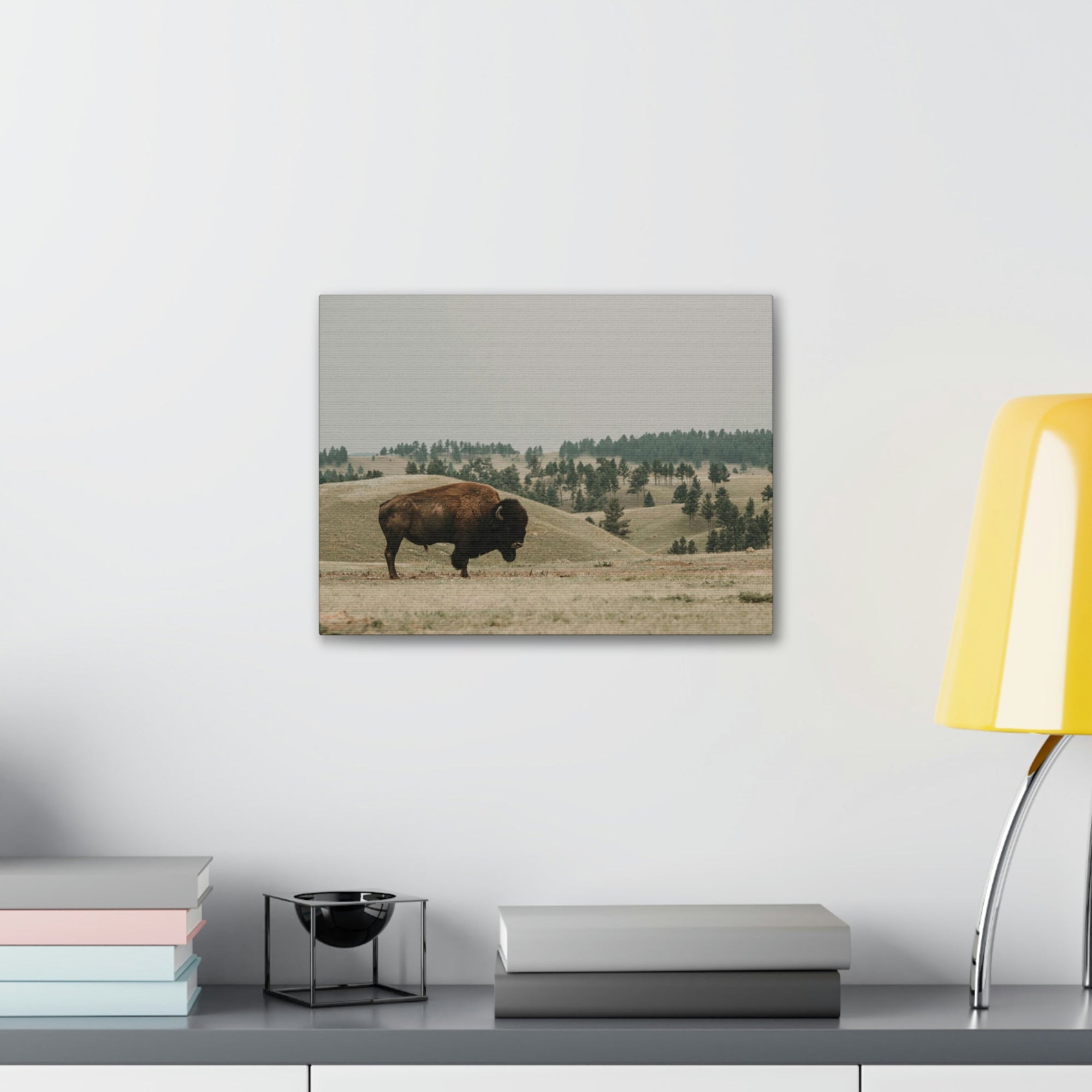 Scripture Walls Bison Hunting Bison on Hunt Print Animal Wall Art Wildlife Canvas Prints Wall Art Ready to Hang Unframed-Express Your Love Gifts