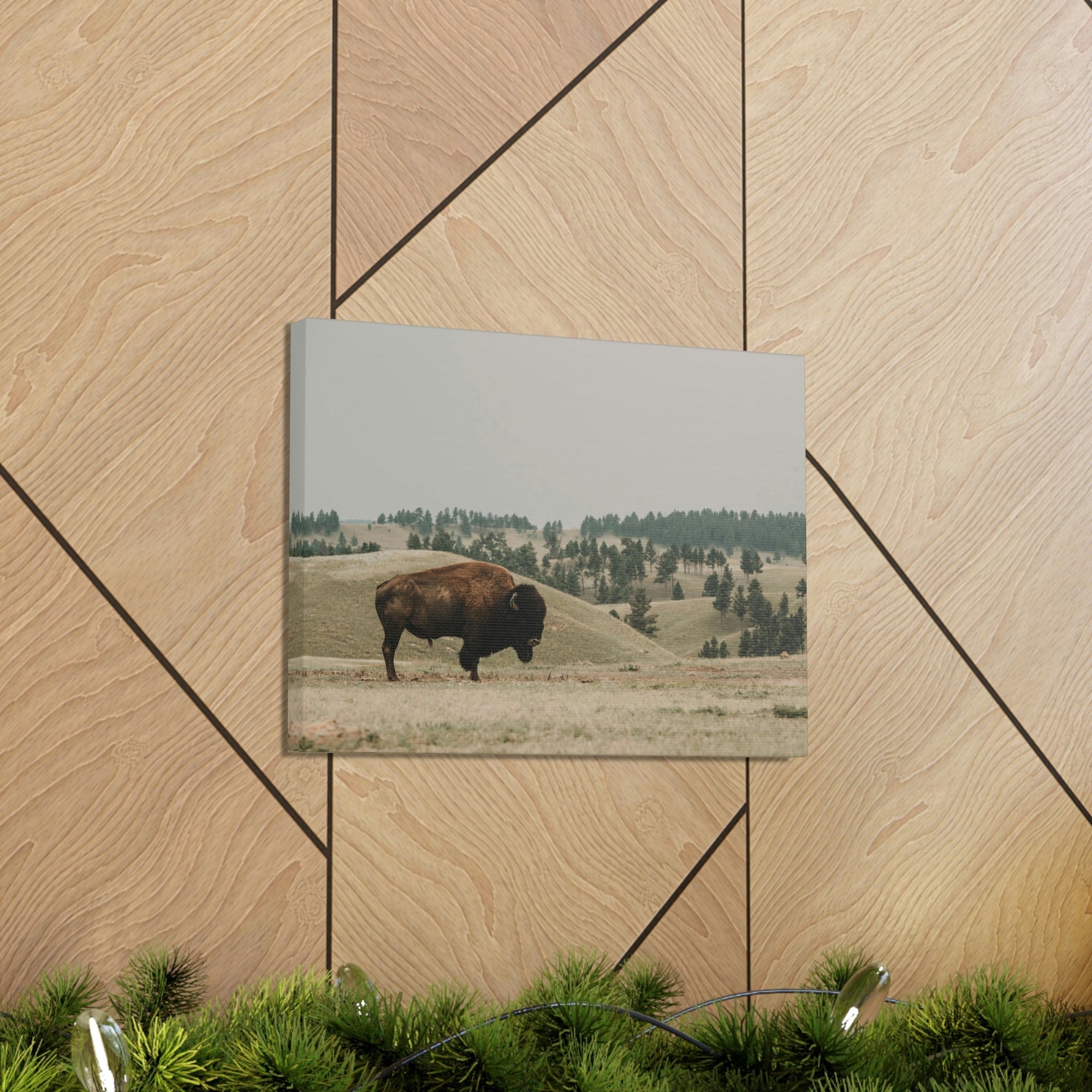 Scripture Walls Bison Hunting Bison on Hunt Print Animal Wall Art Wildlife Canvas Prints Wall Art Ready to Hang Unframed-Express Your Love Gifts