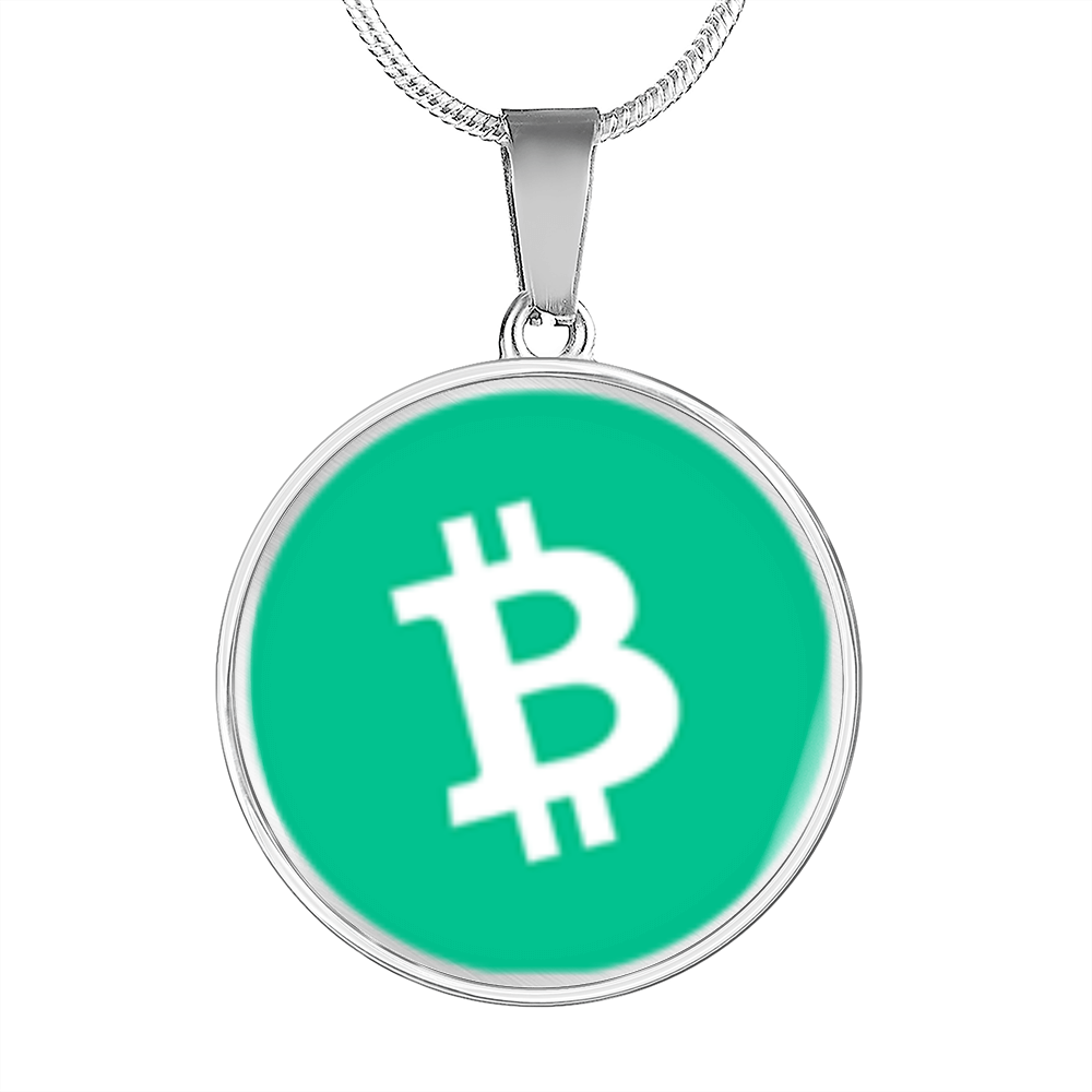 Bitcoin Cash BCH Circle Necklace Stainless Steel or 18k Gold 18-22"-Express Your Love Gifts