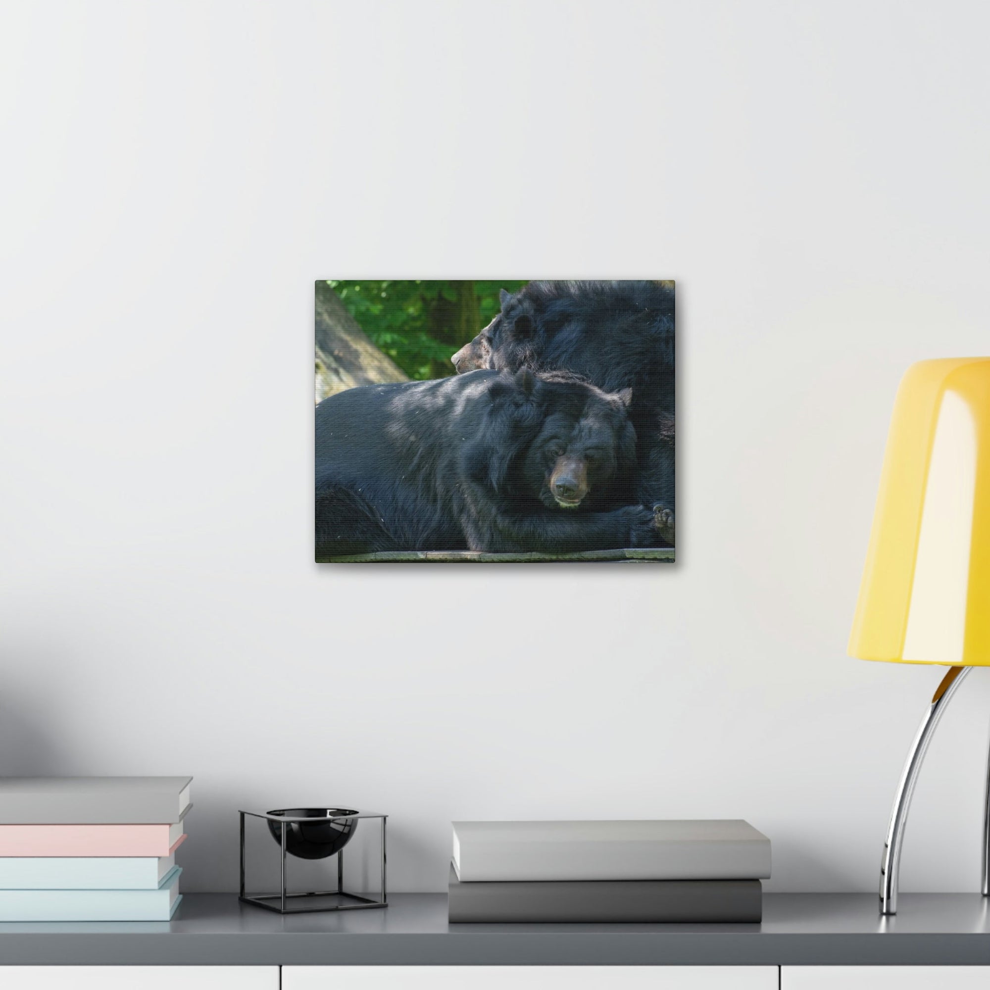 Scripture Walls Black Bear Couple Black Bear Troop Print Animal Wall Art Wildlife Canvas Prints Wall Art Ready to Hang Unframed-Express Your Love Gifts