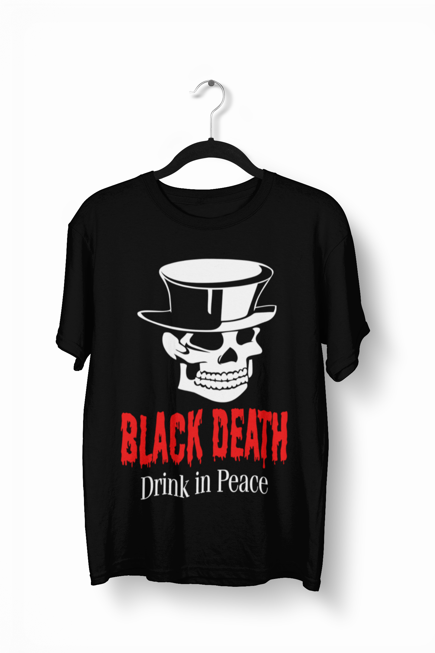 Black Death Vodka Drink in Peace TShirt-Express Your Love Gifts