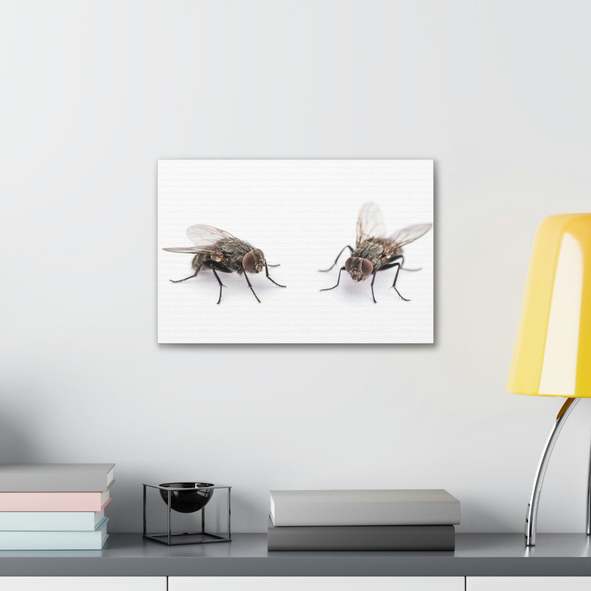 Scripture Walls Black Fly Couple Black Fly Troop Print Animal Wall Art Wildlife Canvas Prints Wall Art Ready to Hang Unframed-Express Your Love Gifts