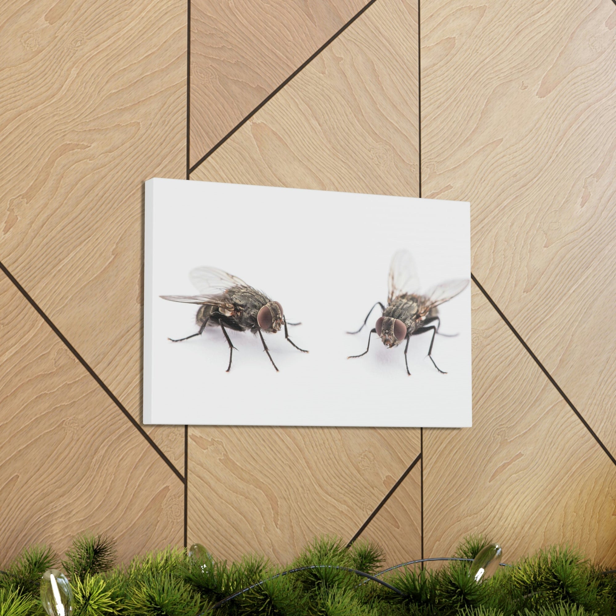 Scripture Walls Black Fly Couple Black Fly Troop Print Animal Wall Art Wildlife Canvas Prints Wall Art Ready to Hang Unframed-Express Your Love Gifts