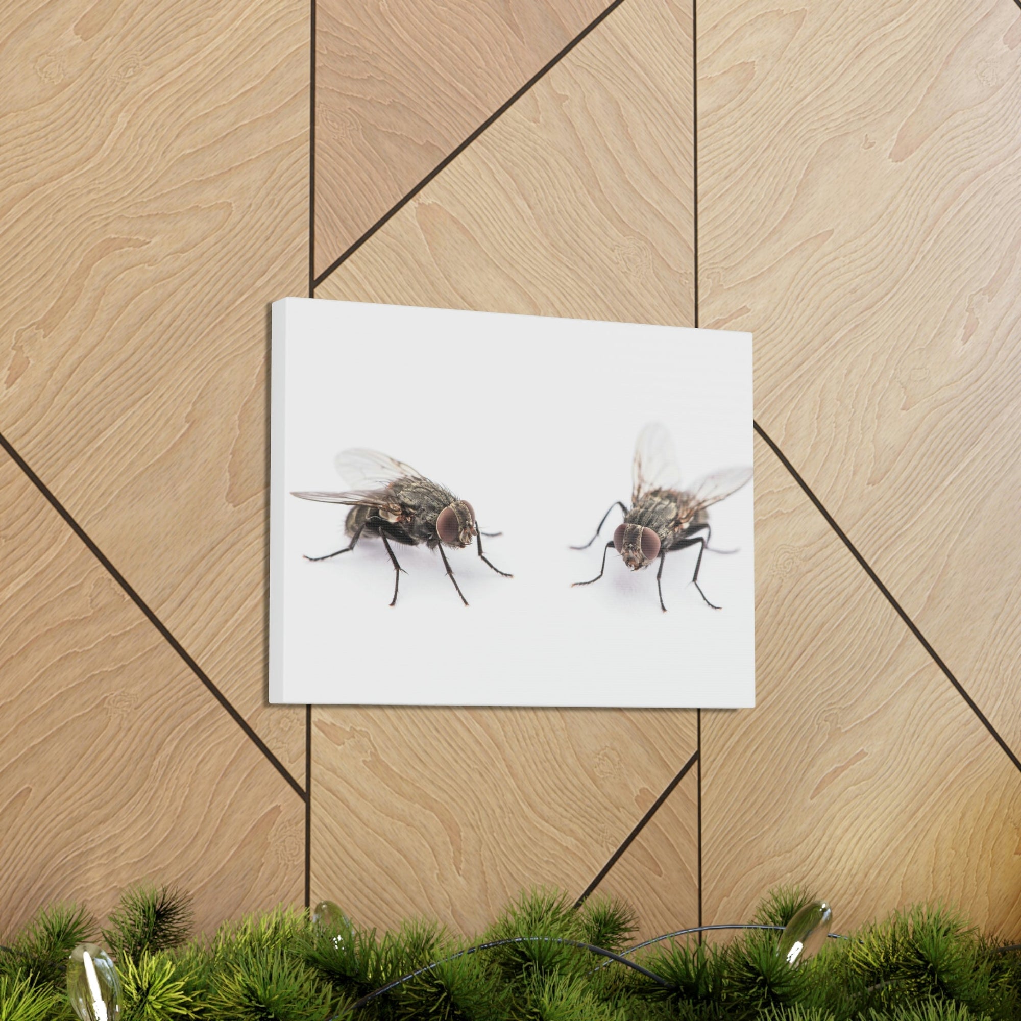 Scripture Walls Black Fly Couple Black Fly Troop Print Animal Wall Art Wildlife Canvas Prints Wall Art Ready to Hang Unframed-Express Your Love Gifts