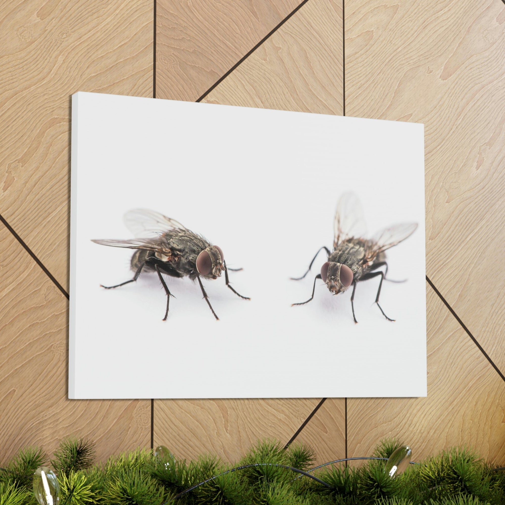 Scripture Walls Black Fly Couple Black Fly Troop Print Animal Wall Art Wildlife Canvas Prints Wall Art Ready to Hang Unframed-Express Your Love Gifts