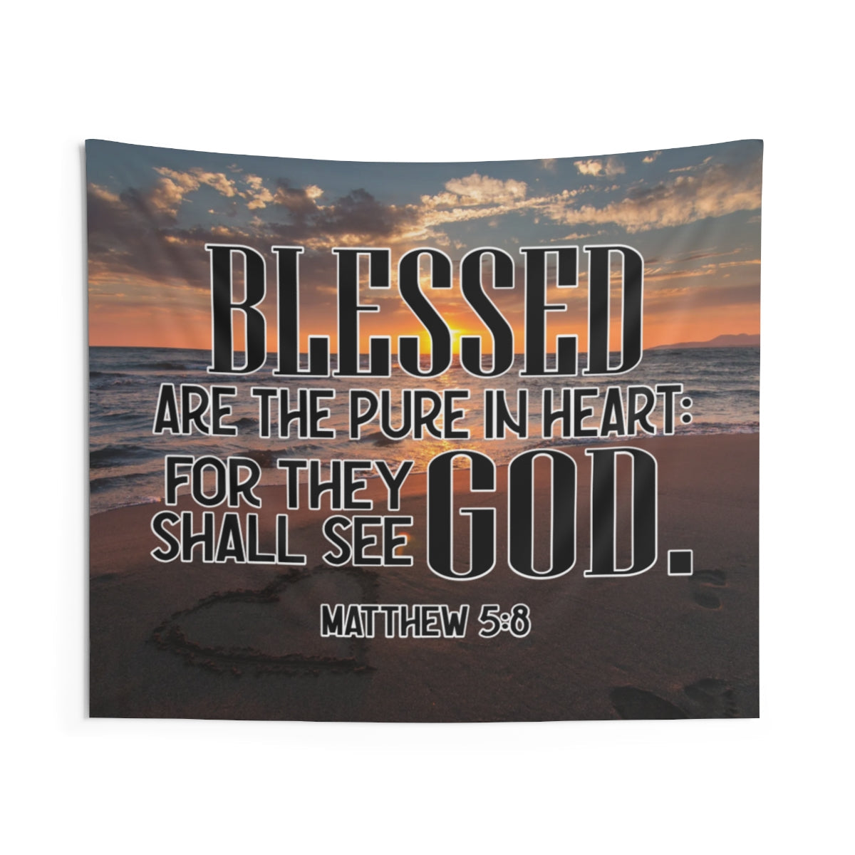 Blessed Are The Pure in Heart Wall Hanging Tapestry-Express Your Love Gifts