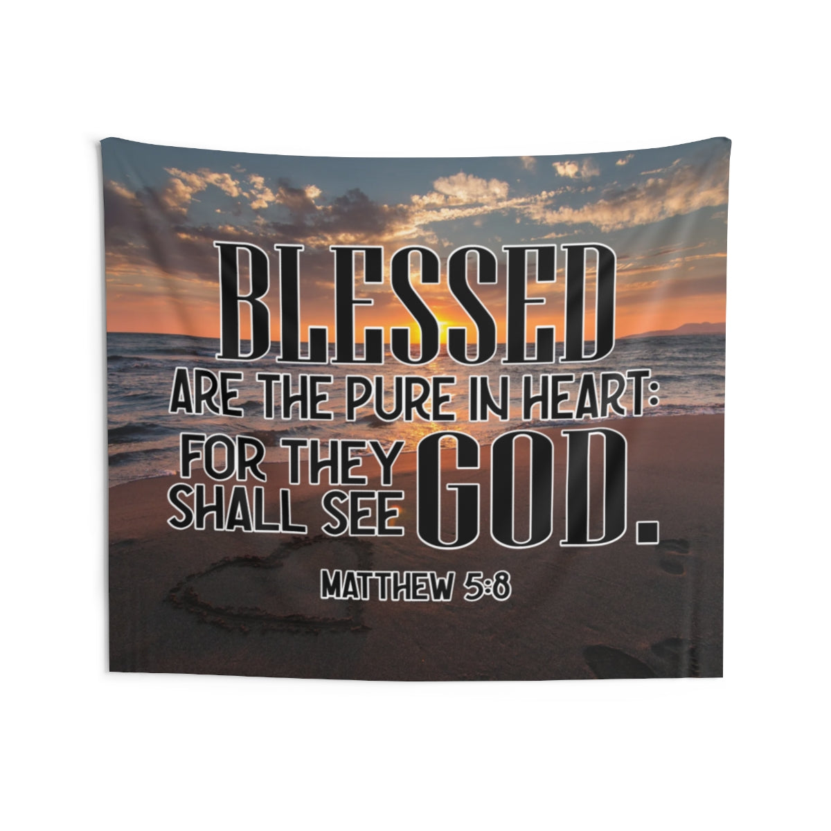 Blessed Are The Pure in Heart Wall Hanging Tapestry-Express Your Love Gifts