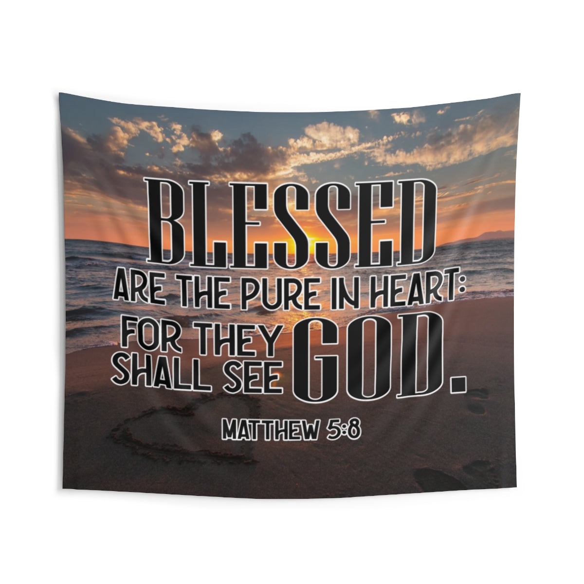 Blessed Are The Pure in Heart Wall Hanging Tapestry-Express Your Love Gifts