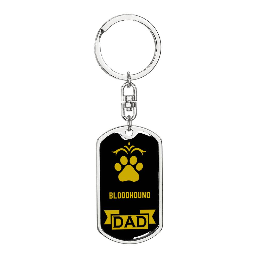 Bloodhound Keychain Stainless Steel or 18k Gold-Express Your Love Gifts