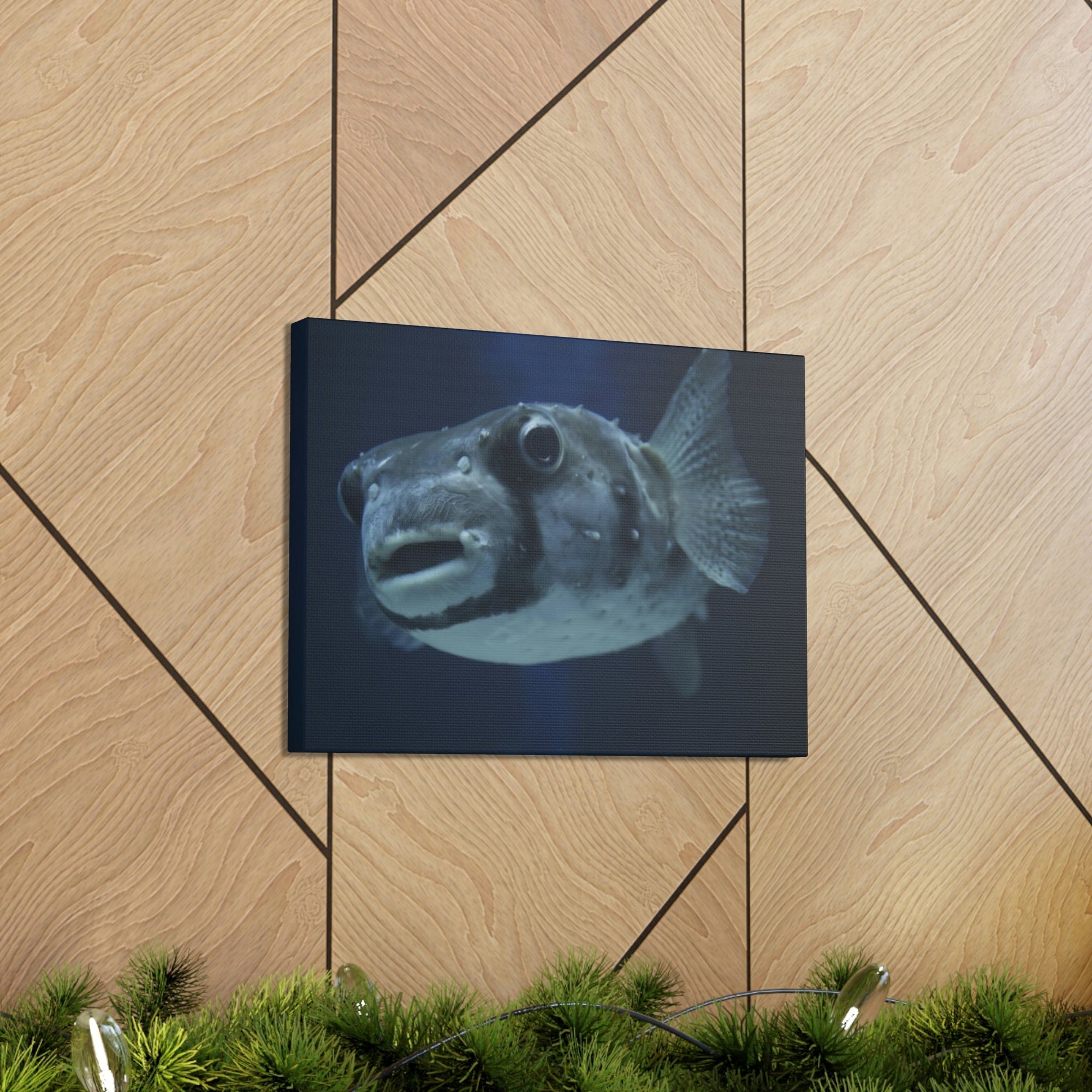 Scripture Walls Blowfish Hunting Blowfish on Hunt Print Animal Wall Art Wildlife Canvas Prints Wall Art Ready to Hang Unframed-Express Your Love Gifts