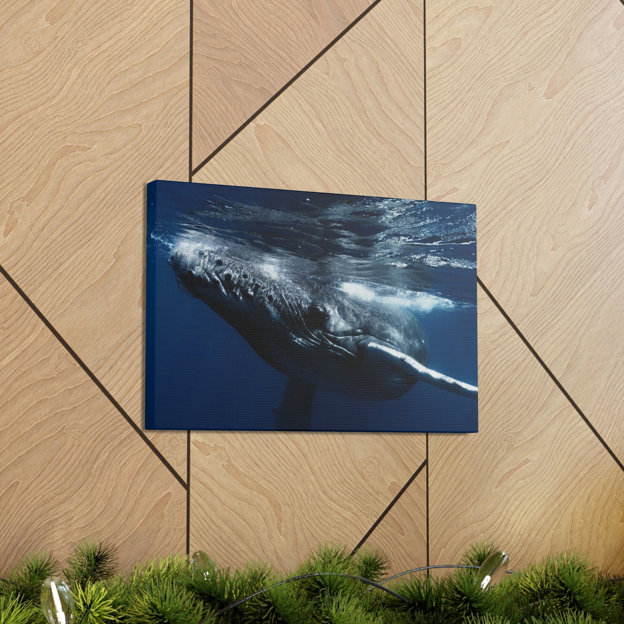 Scripture Walls Blue Whale Hunting Blue Whale on Hunt Print Animal Wall Art Wildlife Canvas Prints Wall Art Ready to Hang Unframed-Express Your Love Gifts