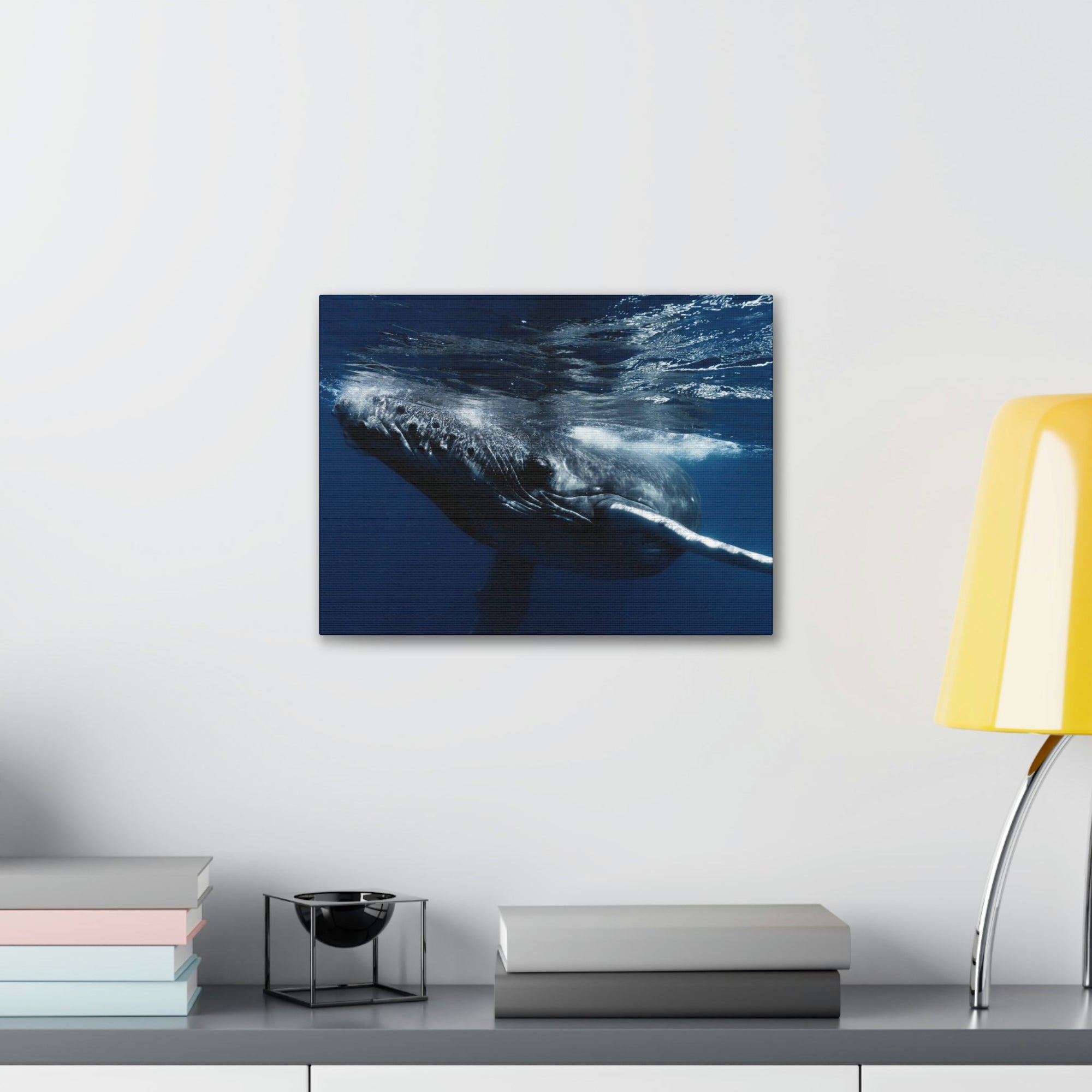 Scripture Walls Blue Whale Hunting Blue Whale on Hunt Print Animal Wall Art Wildlife Canvas Prints Wall Art Ready to Hang Unframed-Express Your Love Gifts