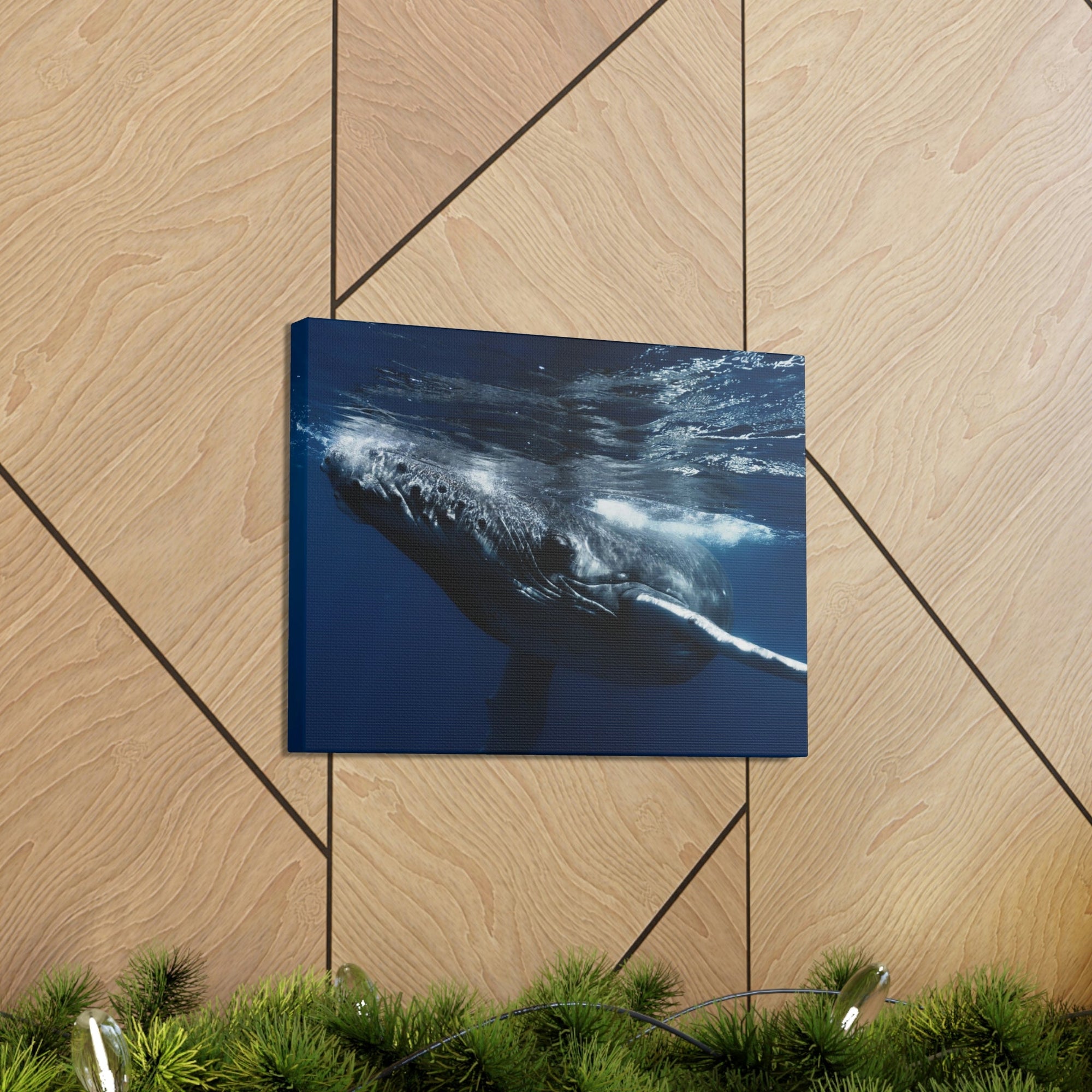 Scripture Walls Blue Whale Hunting Blue Whale on Hunt Print Animal Wall Art Wildlife Canvas Prints Wall Art Ready to Hang Unframed-Express Your Love Gifts