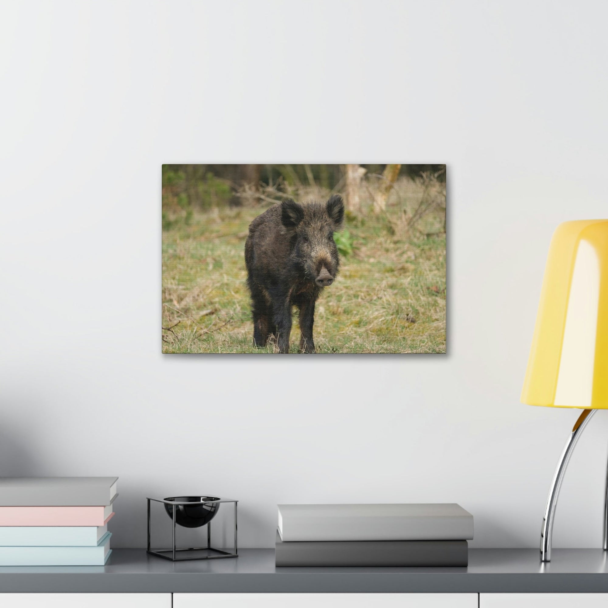 Scripture Walls Boar Hunting Boar on Hunt Print Animal Wall Art Wildlife Canvas Prints Wall Art Ready to Hang Unframed-Express Your Love Gifts