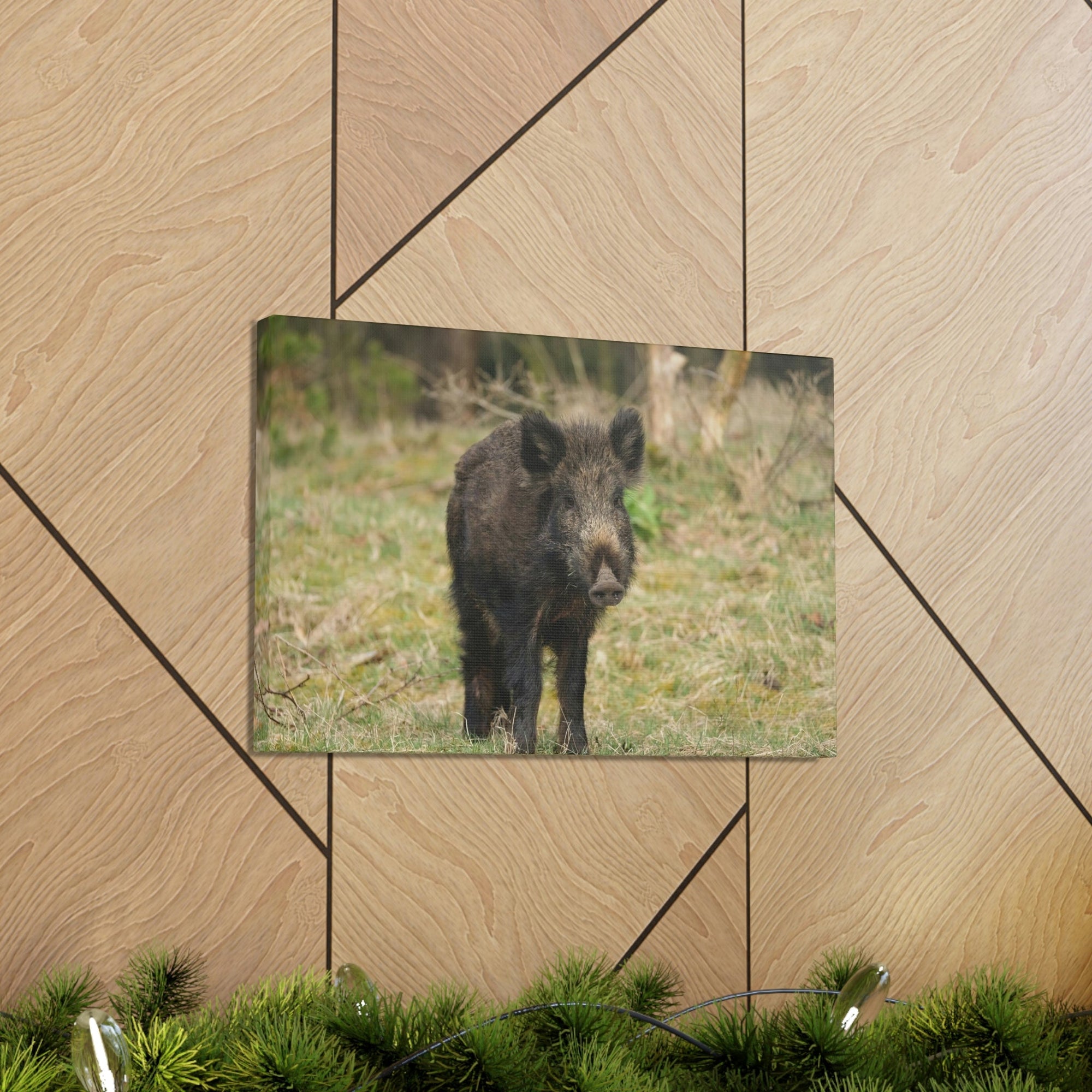 Scripture Walls Boar Hunting Boar on Hunt Print Animal Wall Art Wildlife Canvas Prints Wall Art Ready to Hang Unframed-Express Your Love Gifts